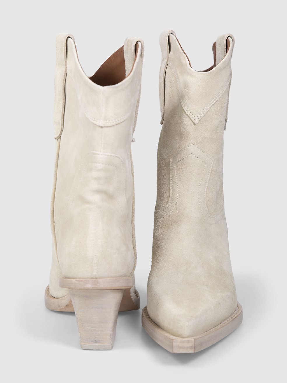 Paris Texas Ecru Suede Cowboy Boots Size US 8.5 / IT 38.5 - 3 Thumbnail