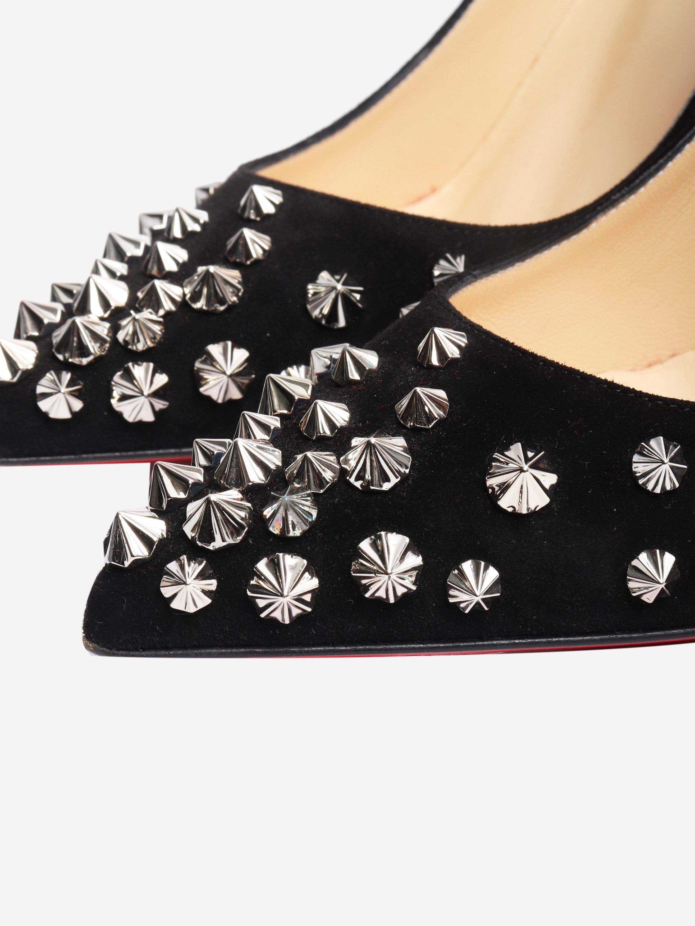 Christian Louboutin Black suede stud-toe pumps - EU 36.5 Size US 6 / IT 36 - 5 Thumbnail