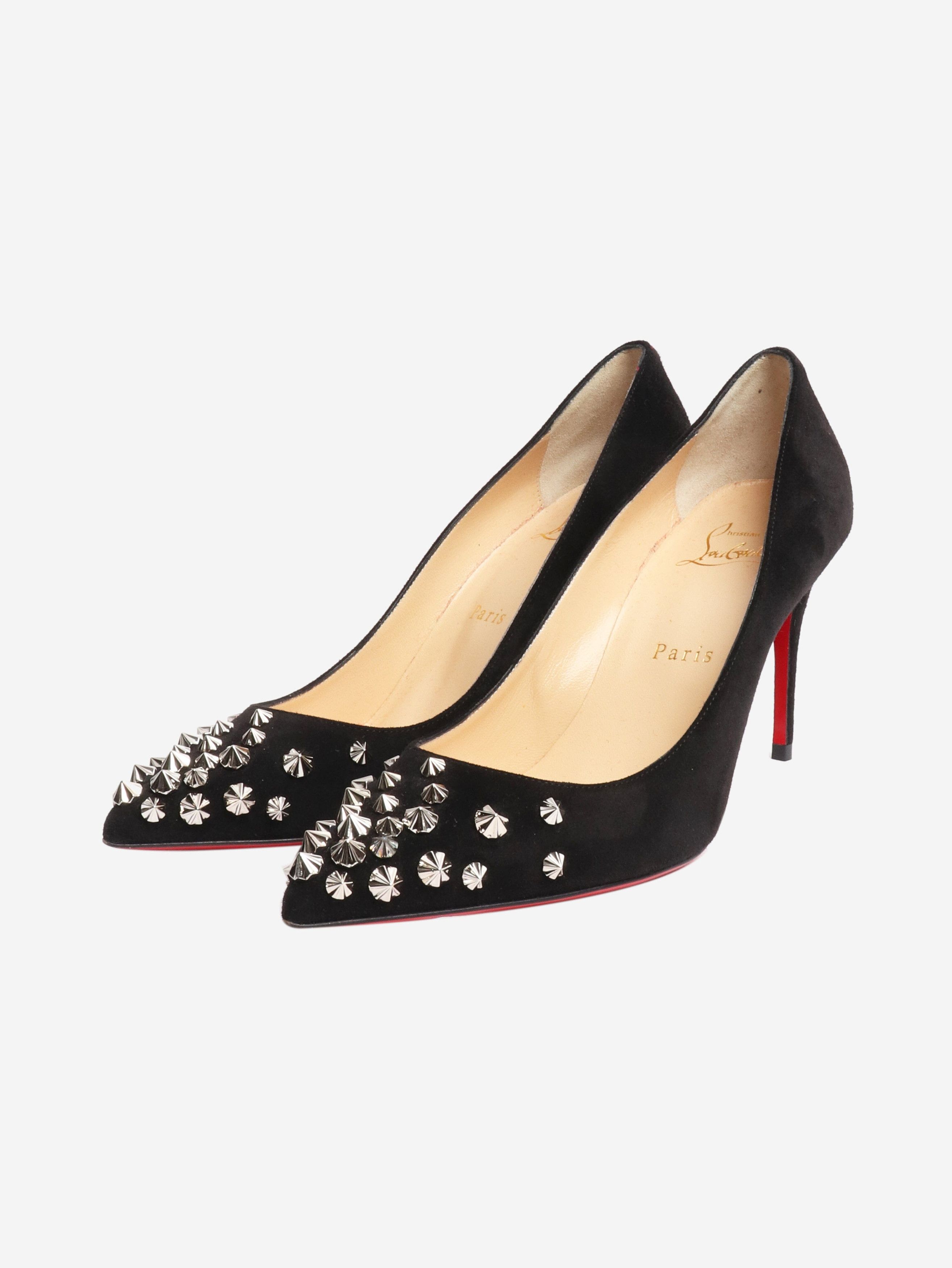 Christian Louboutin Black suede stud-toe pumps - EU 36.5 Size US 6 / IT 36 - 2 Thumbnail