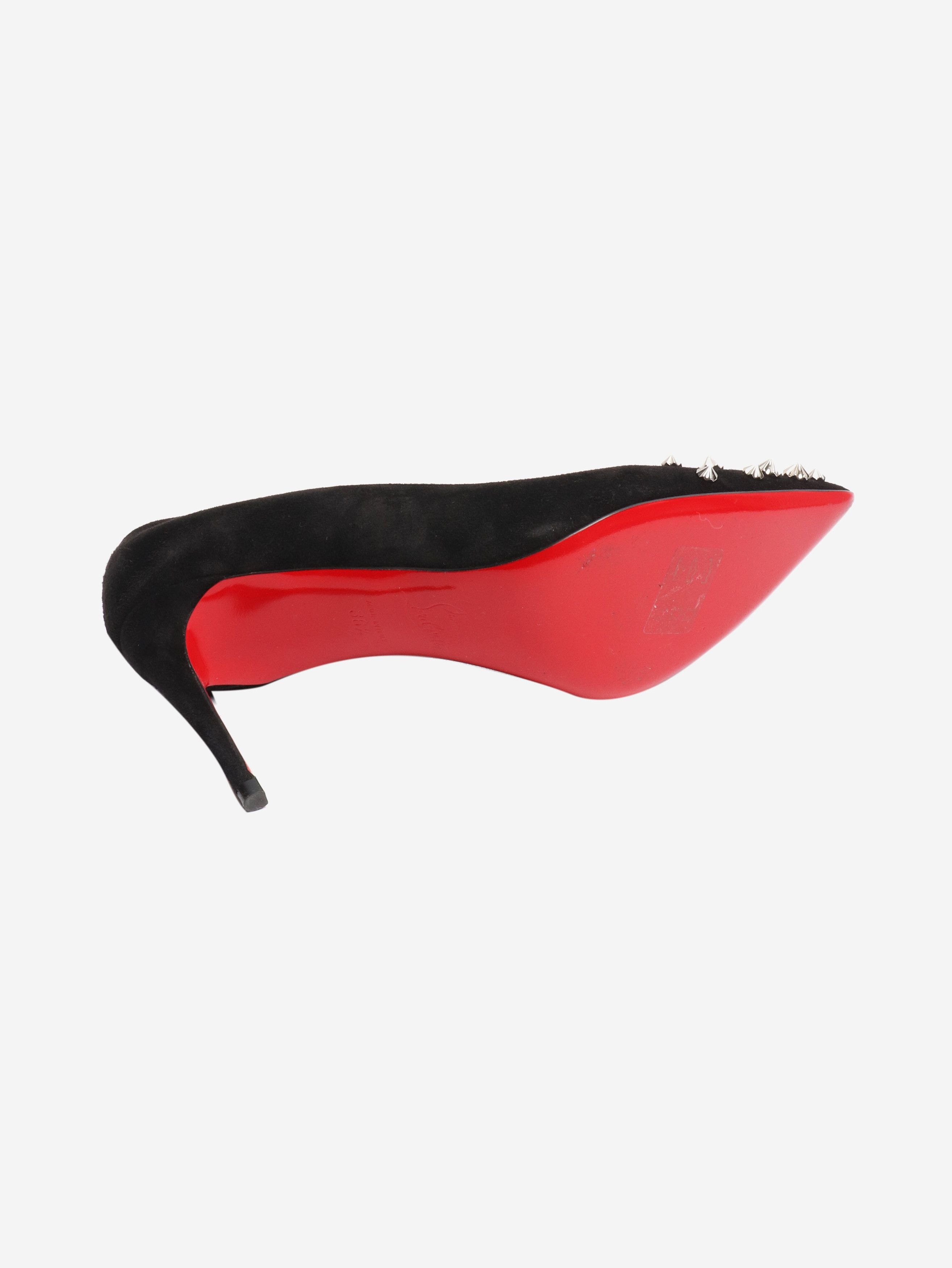 Christian Louboutin Black suede stud-toe pumps - EU 36.5 Size US 6 / IT 36 - 6 Thumbnail