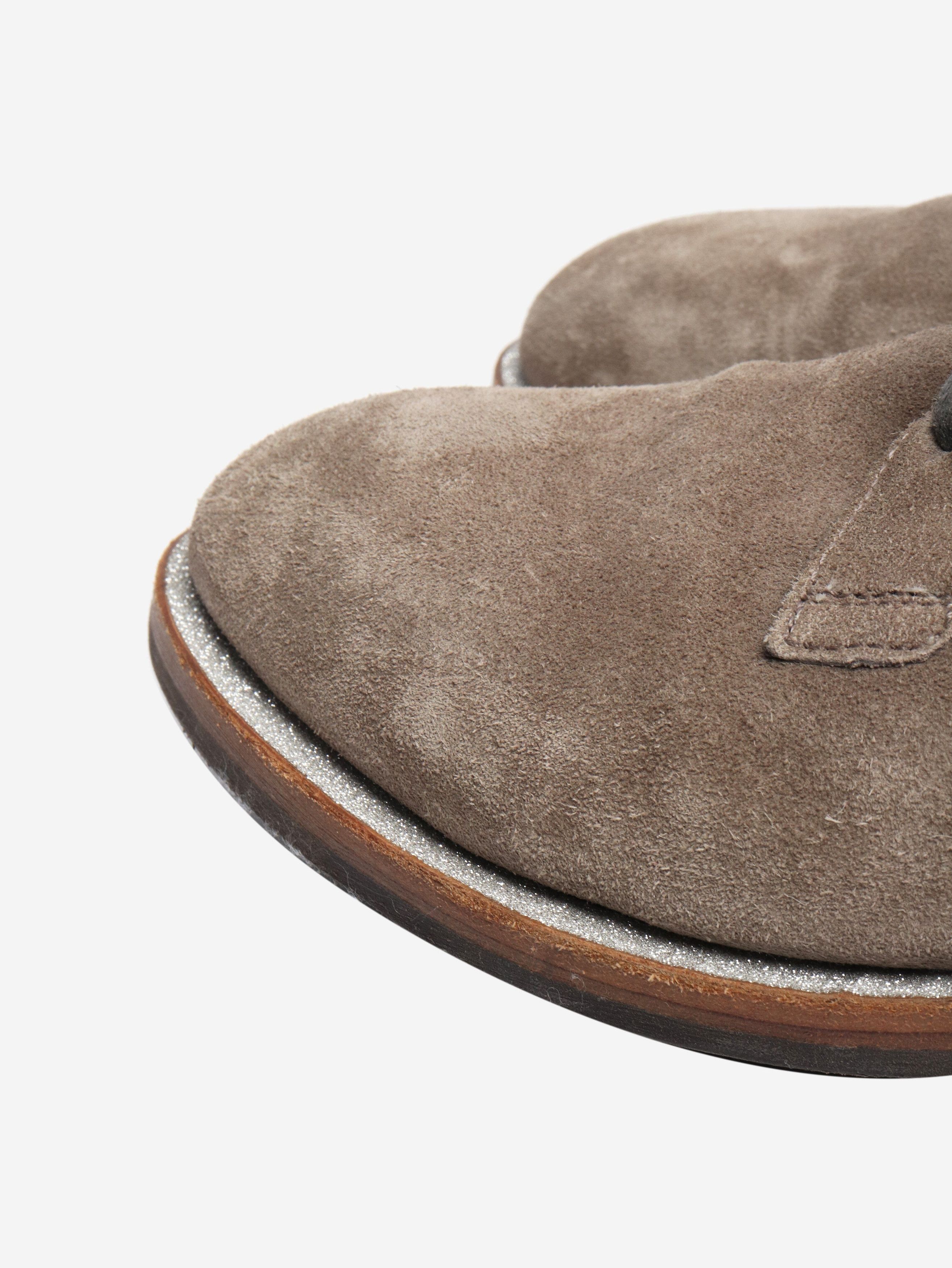 Brunello Cucinelli Taupe suede lace-up shoes - EU 38 Size US 7.5 / IT 37.5 - 5 Thumbnail