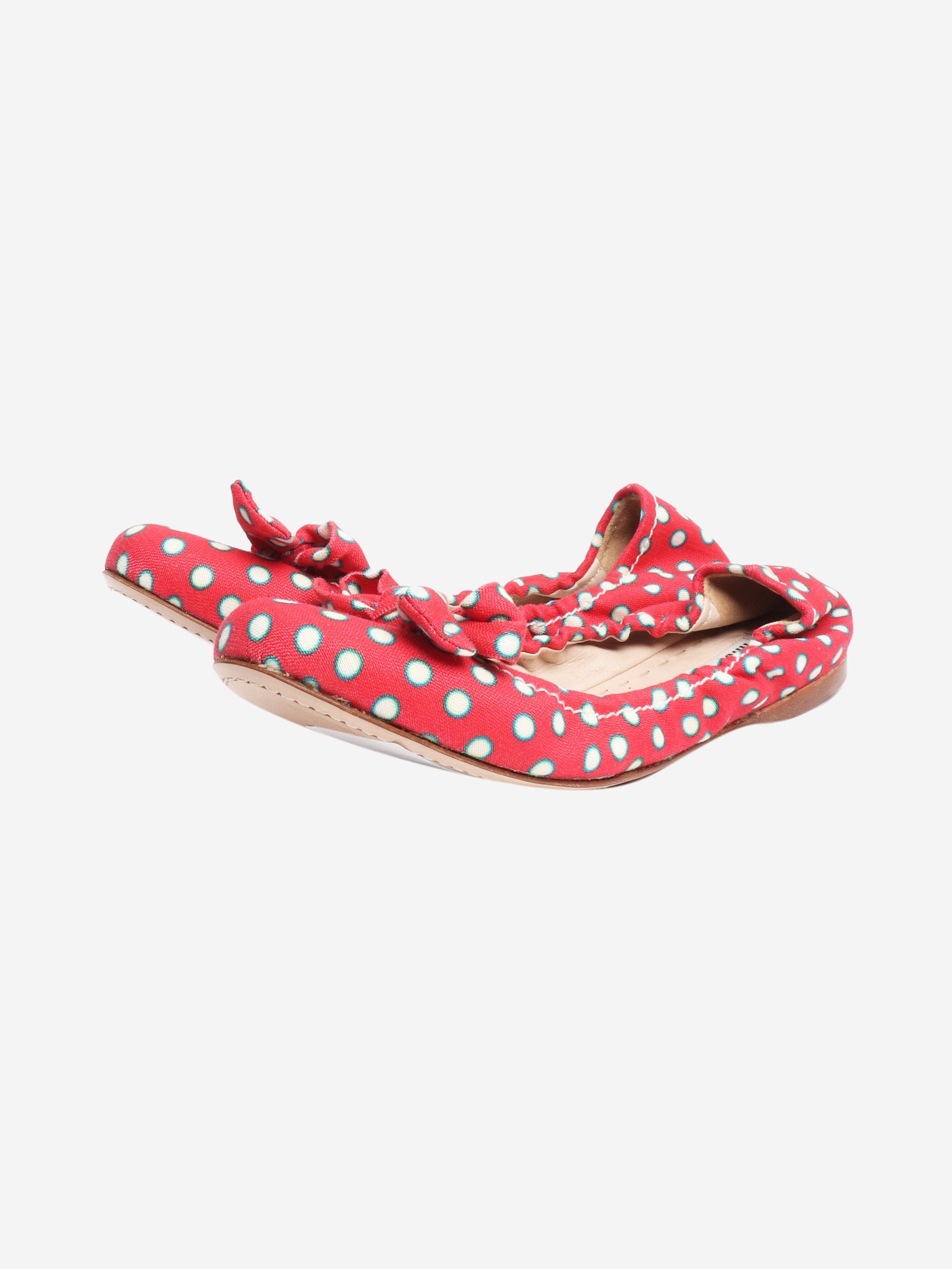 Miu Miu Red polka dot bow ballet flats - EU 40 (UK 7) Size US 9 / IT 39 - 2 Thumbnail