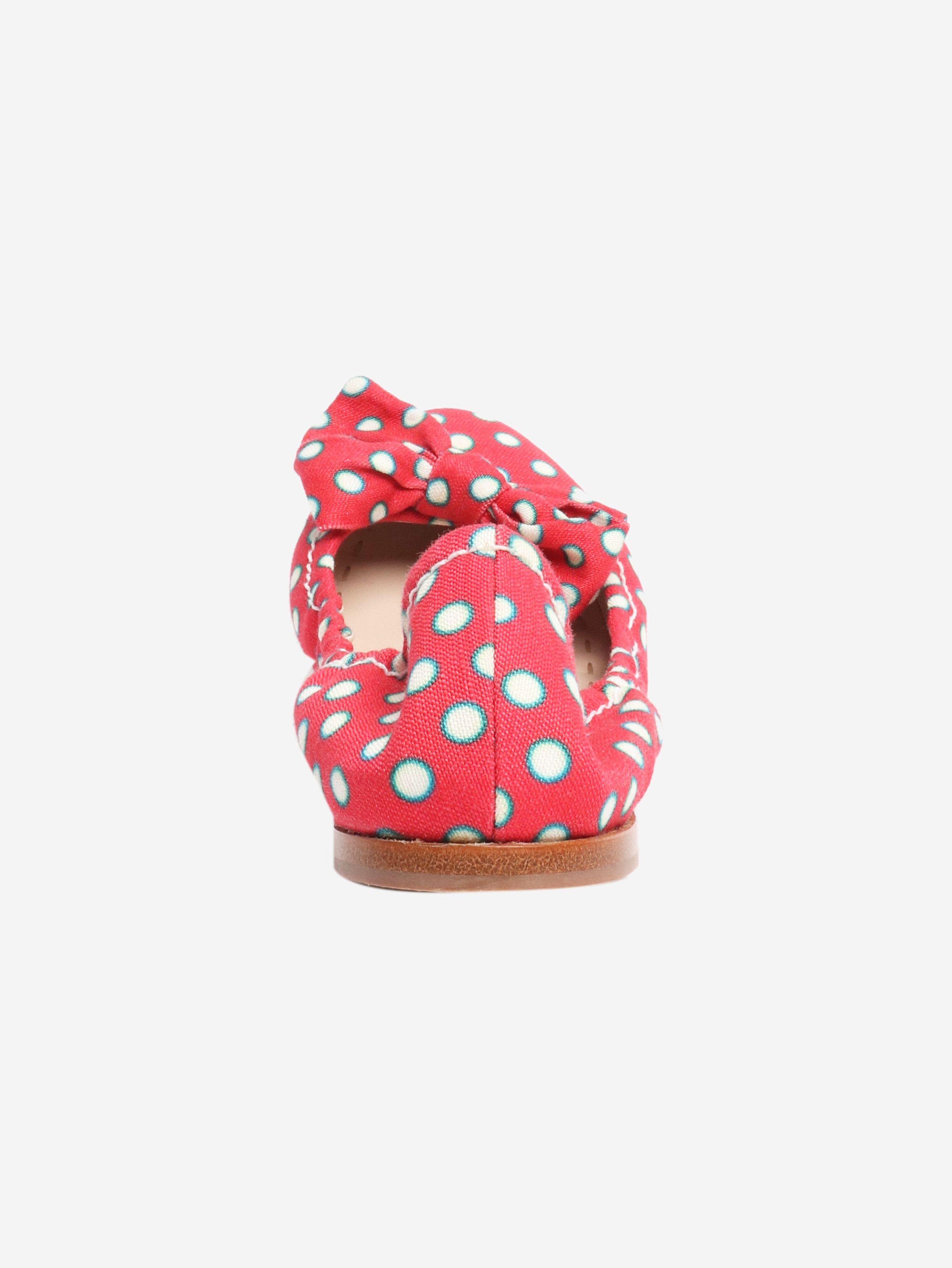 Miu Miu Red polka dot bow ballet flats - EU 40 (UK 7) Size US 9 / IT 39 - 4 Thumbnail