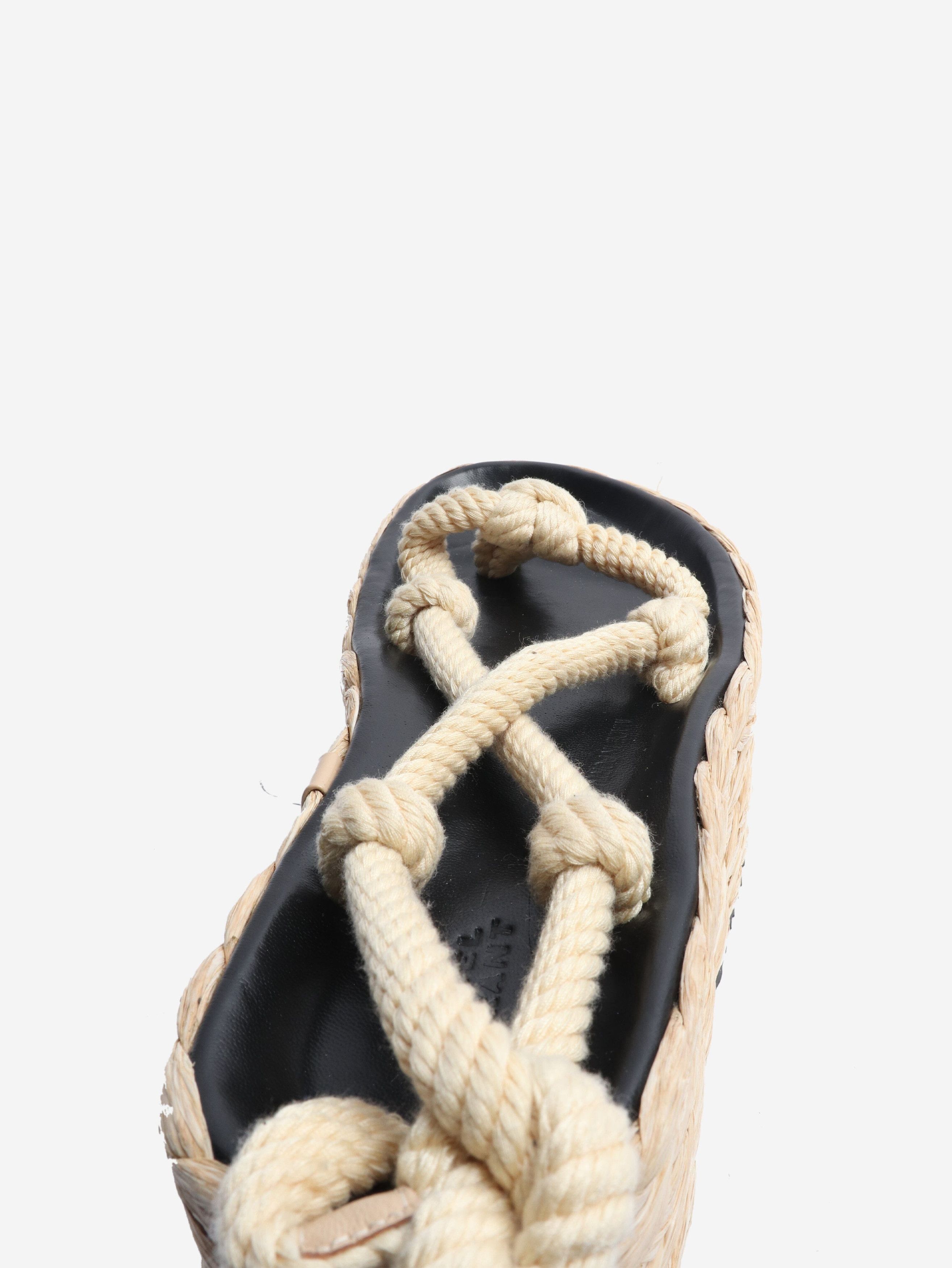 Isabel Marant Neutral raffia platform sandals - EU 41 Size US 10 / IT 40 - 6 Thumbnail