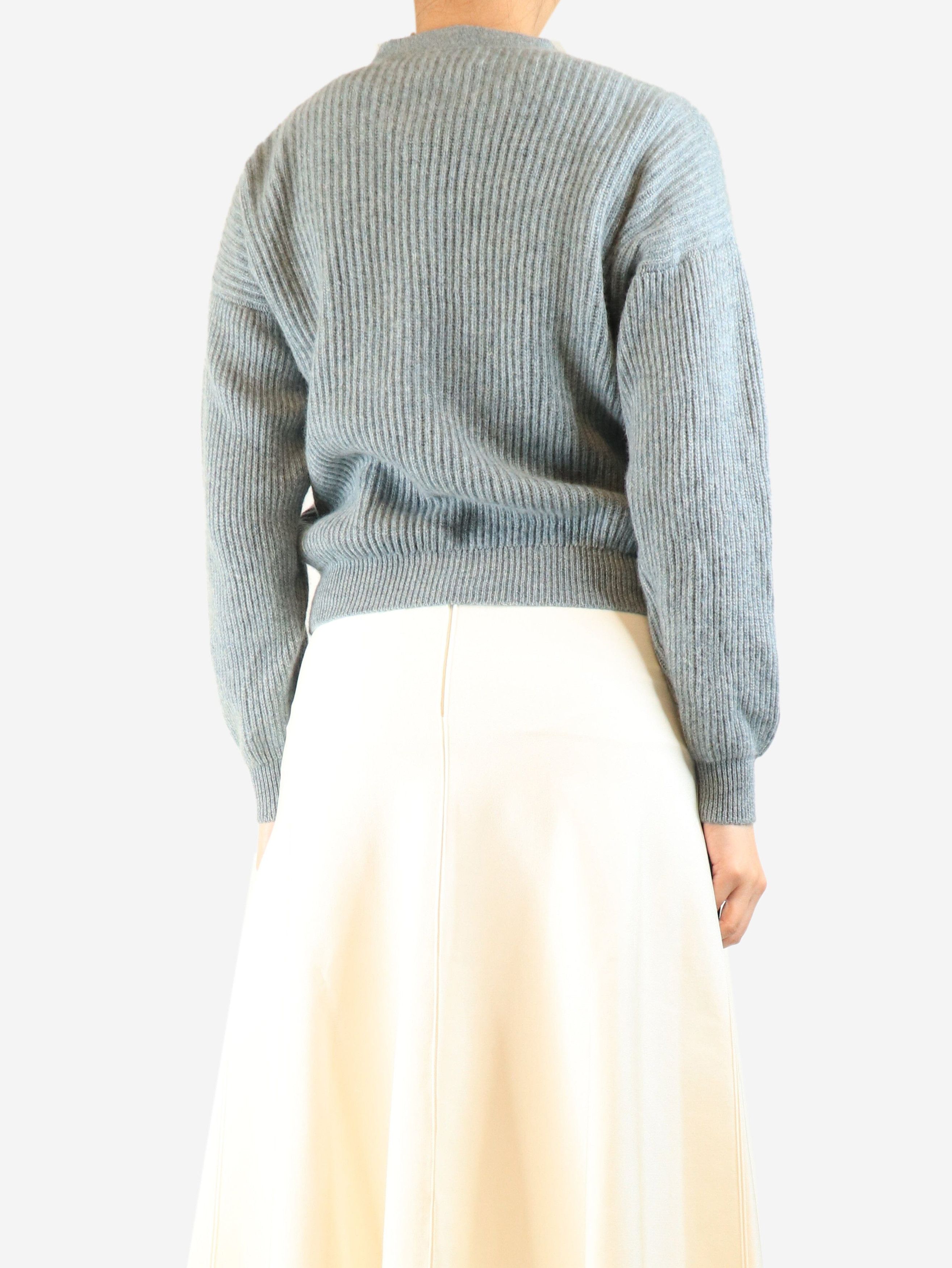 Other Blue ribbed cashmere cardigan - UK 10 Size M / US 6-8 / IT 42-44 - 2 Thumbnail