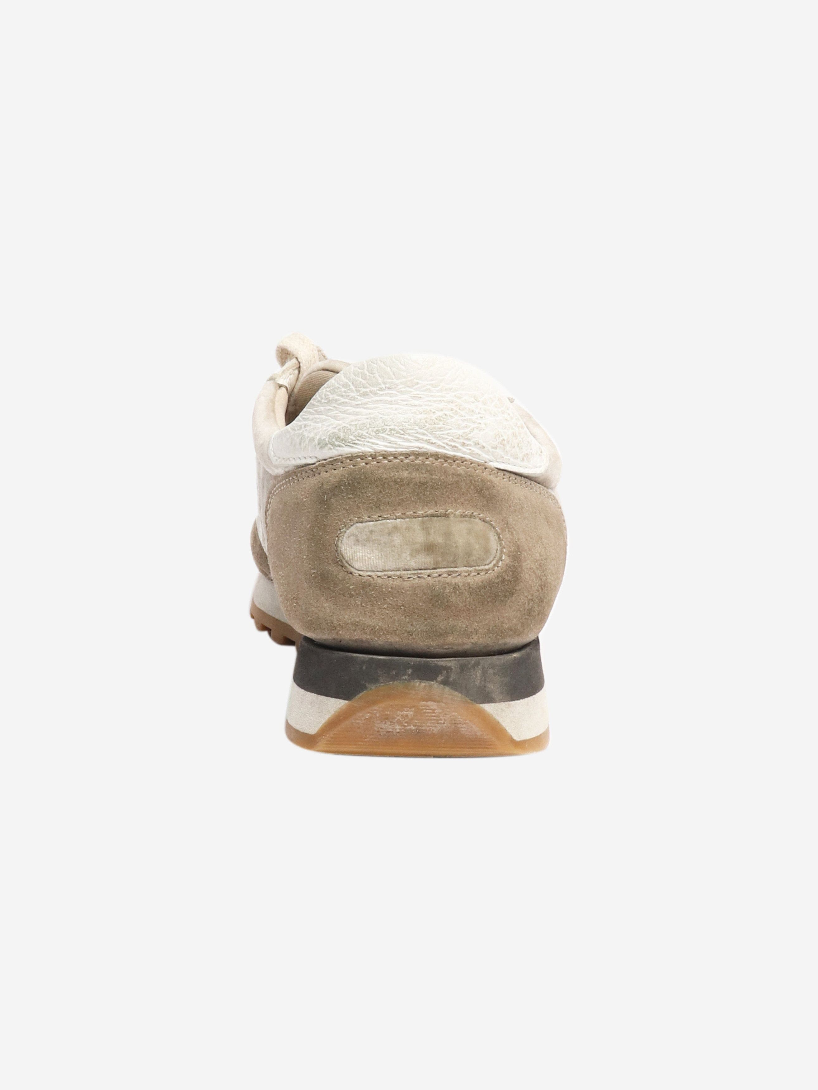 Brunello Cucinelli Taupe velvet and suede trainers - EU 38 Size US 7.5 / IT 37.5 - 3 Thumbnail