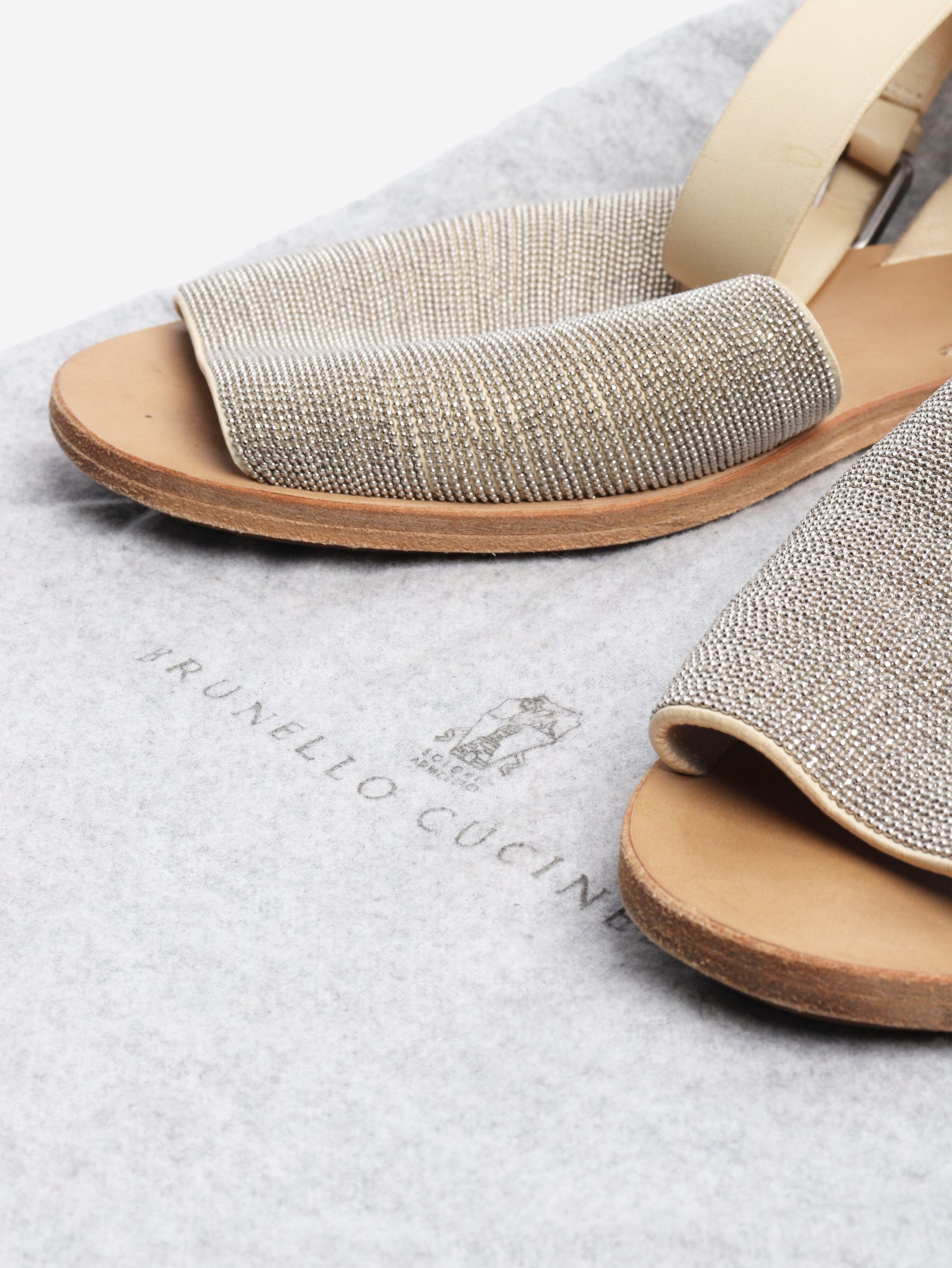Brunello Cucinelli Neutral diamante sandals - EU 37 Size US 6 / IT 36 - 5 Thumbnail