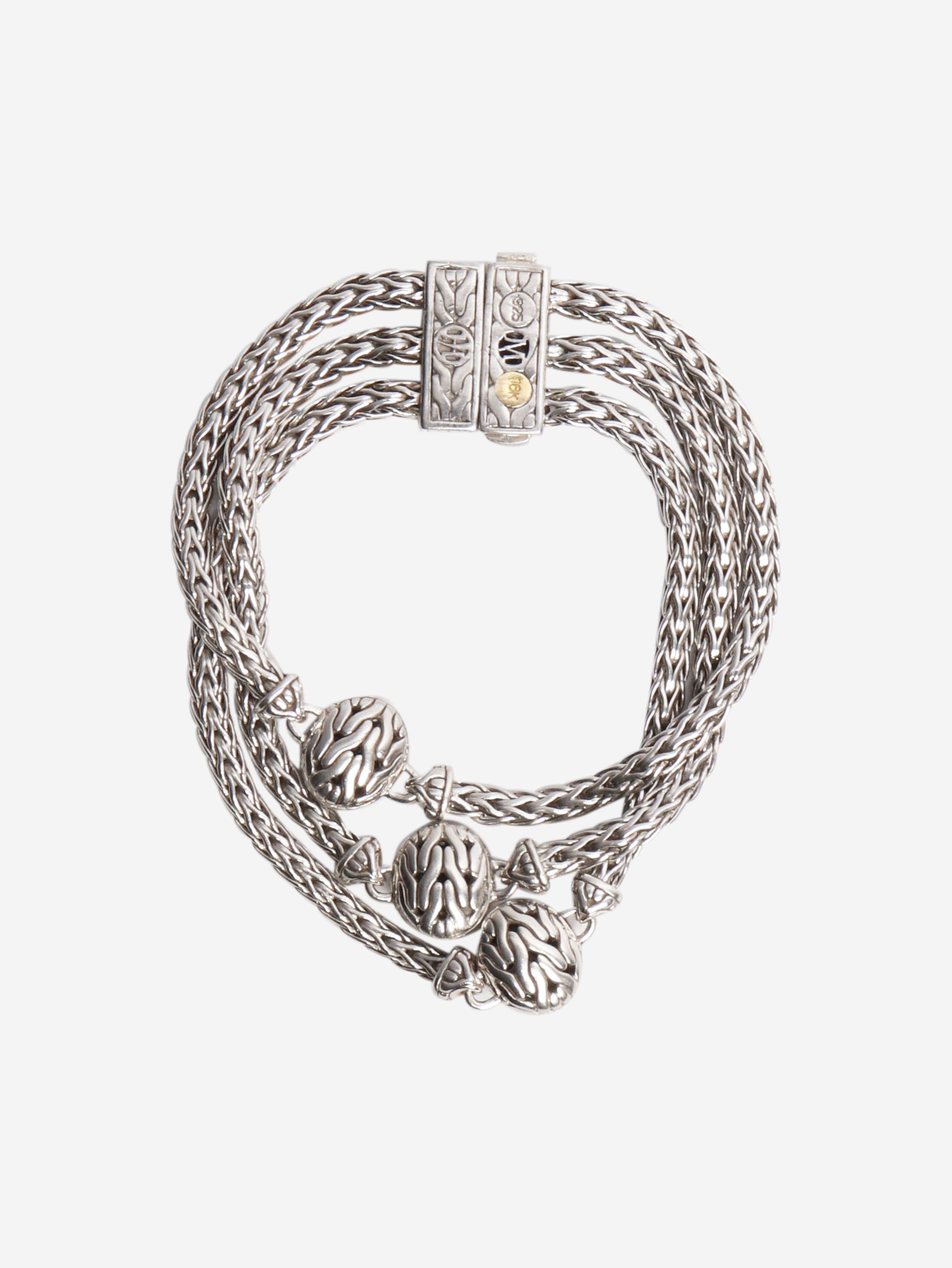 Other Sterling silver Triple Chain diamond-charm bracelet Size ONE SIZE - 4 Thumbnail