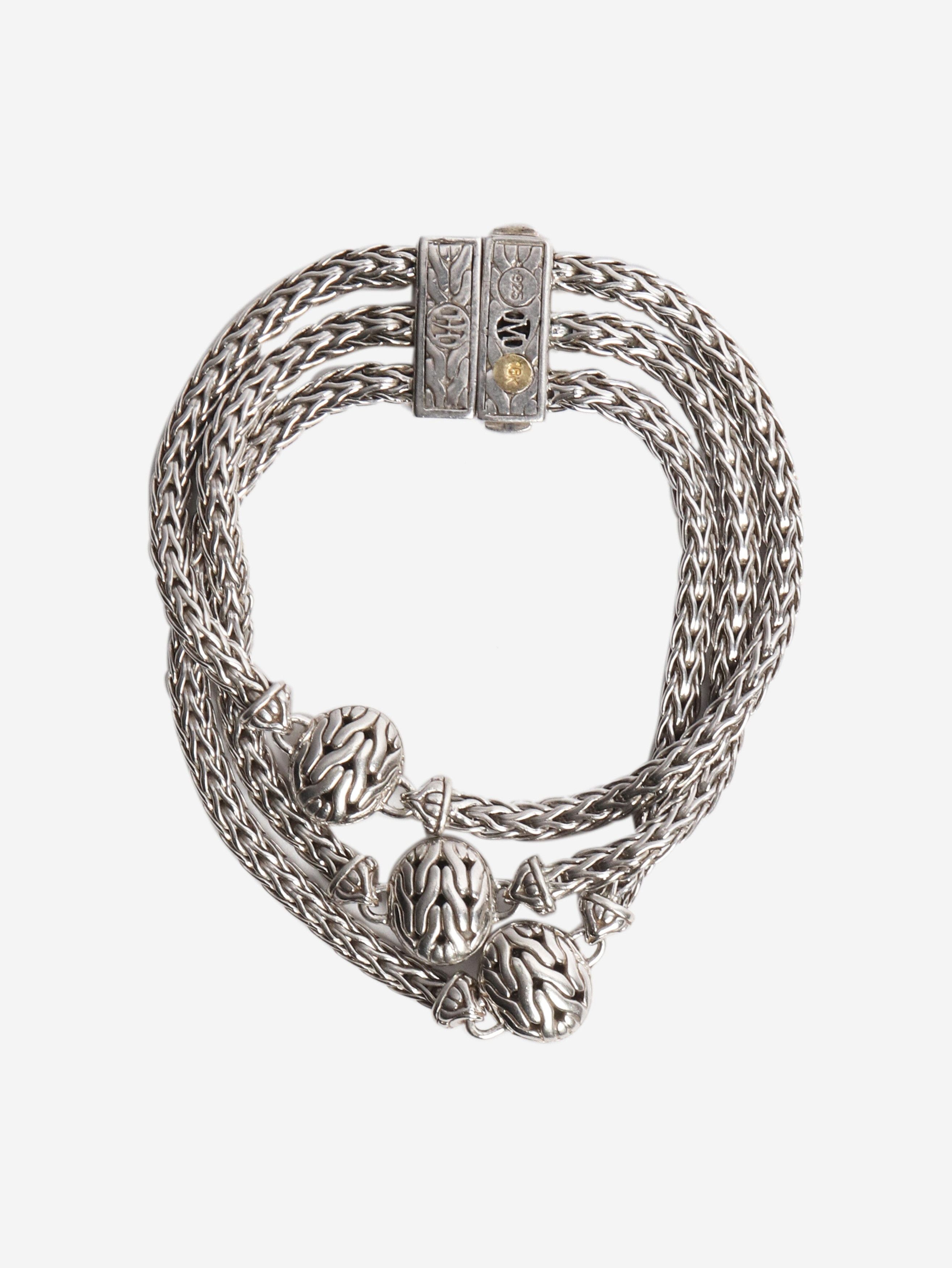 Other Sterling silver Triple Chain diamond-charm bracelet Size ONE SIZE - 3 Thumbnail