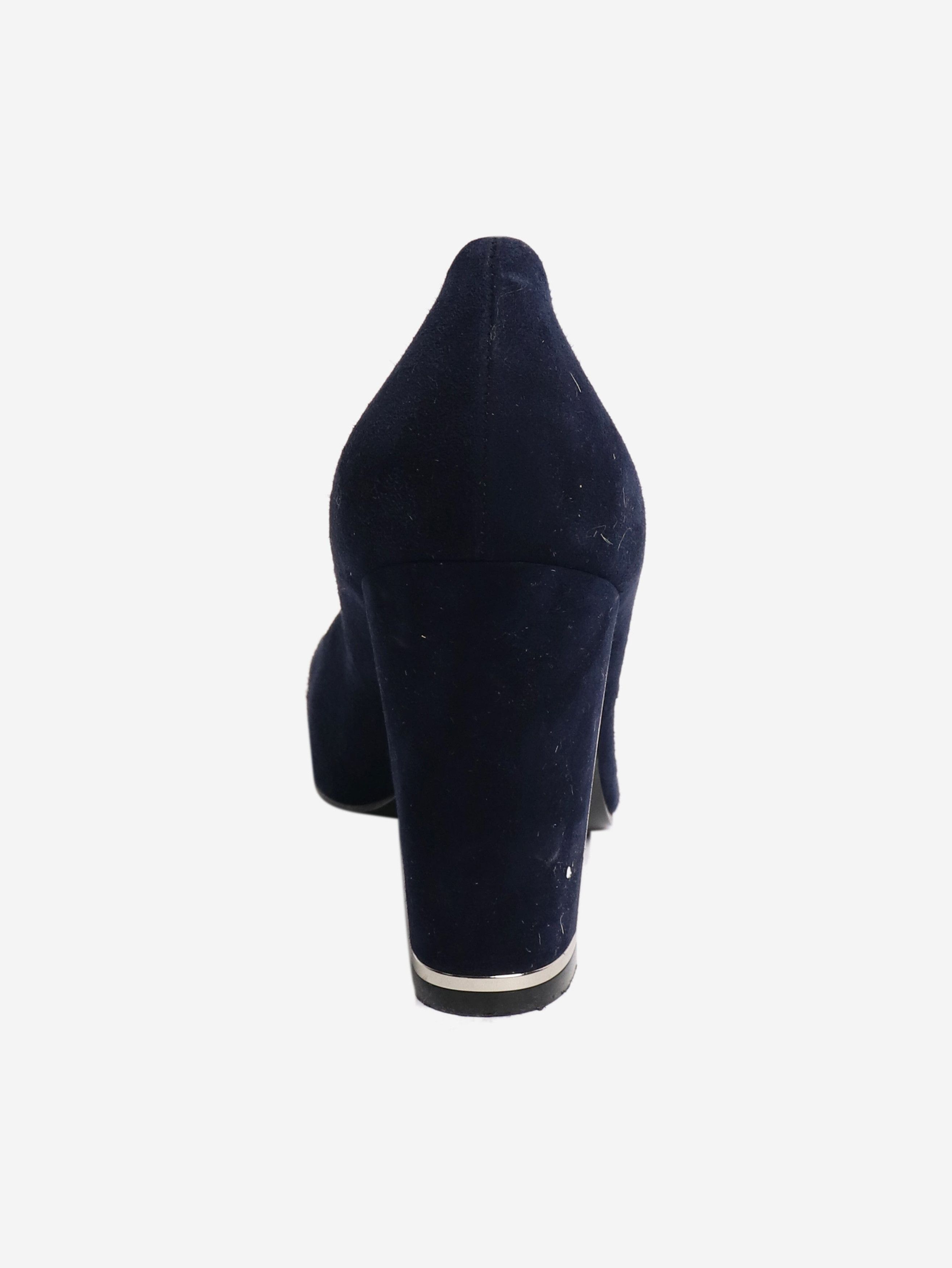 Chanel Navy suede pumps - EU 39.5 Size US 8 / IT 38 - 3 Thumbnail