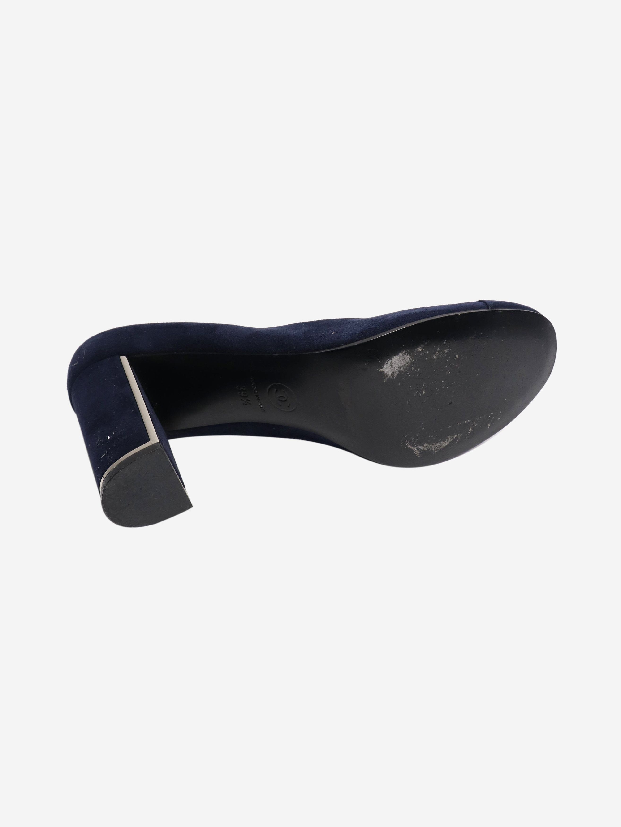 Chanel Navy suede pumps - EU 39.5 Size US 8 / IT 38 - 7 Thumbnail