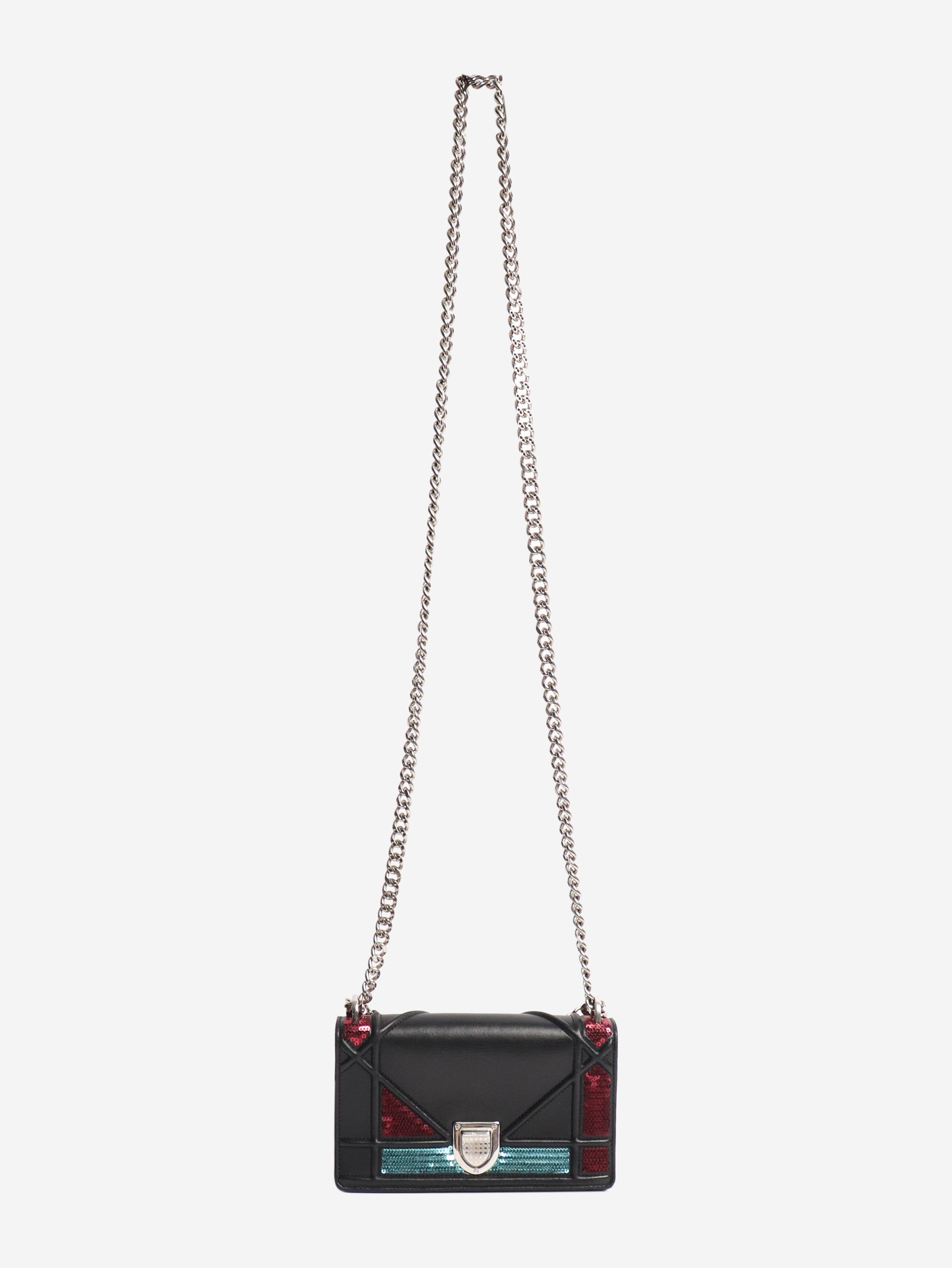 Dior Black small sequin ama crossbody bag Size ONE SIZE - 3 Thumbnail
