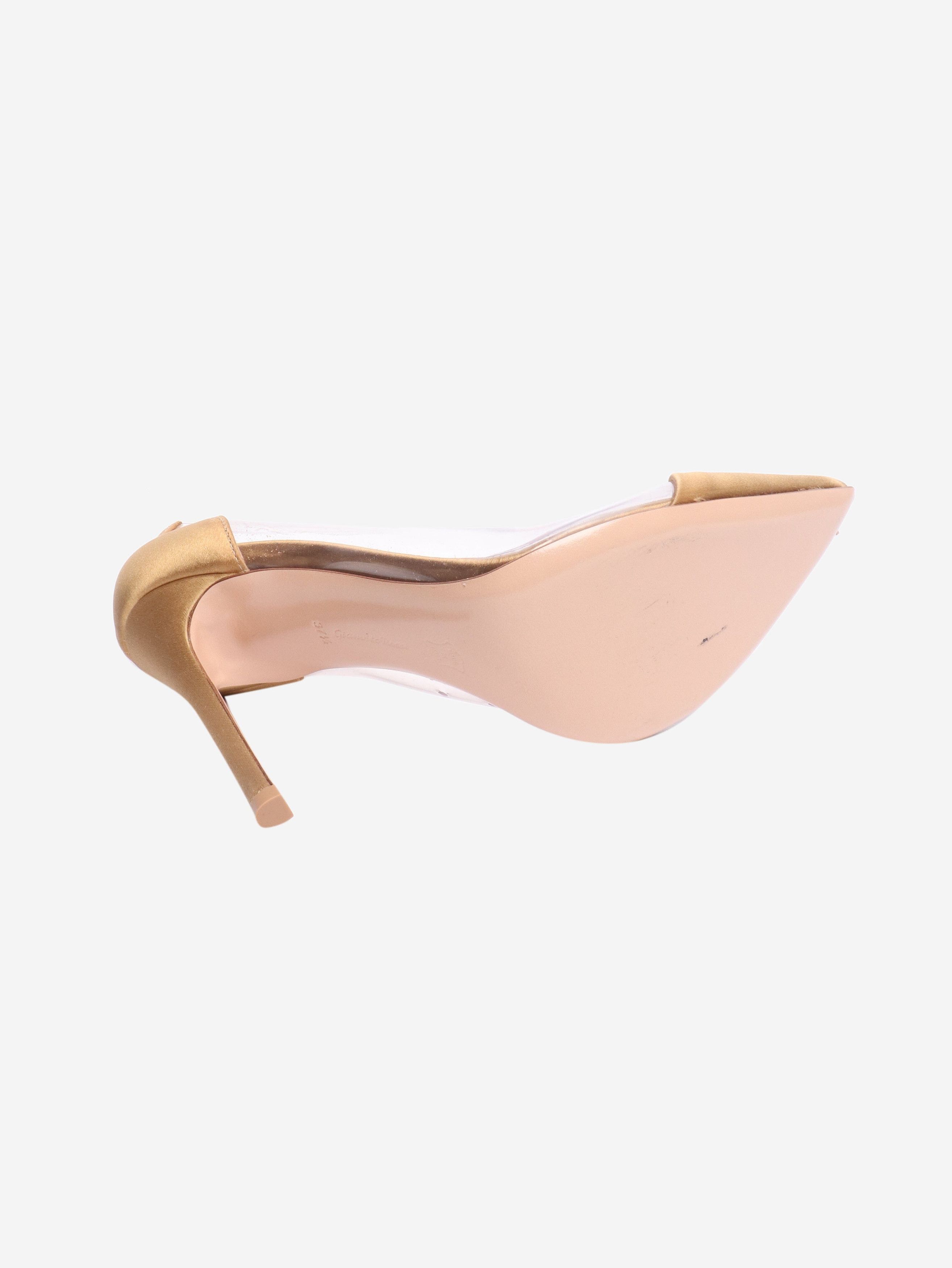 Gianvito Rossi Gold satin pvc heels - EU 37.5 (UK 4.5) Size US 6 / IT 36 - 5 Thumbnail