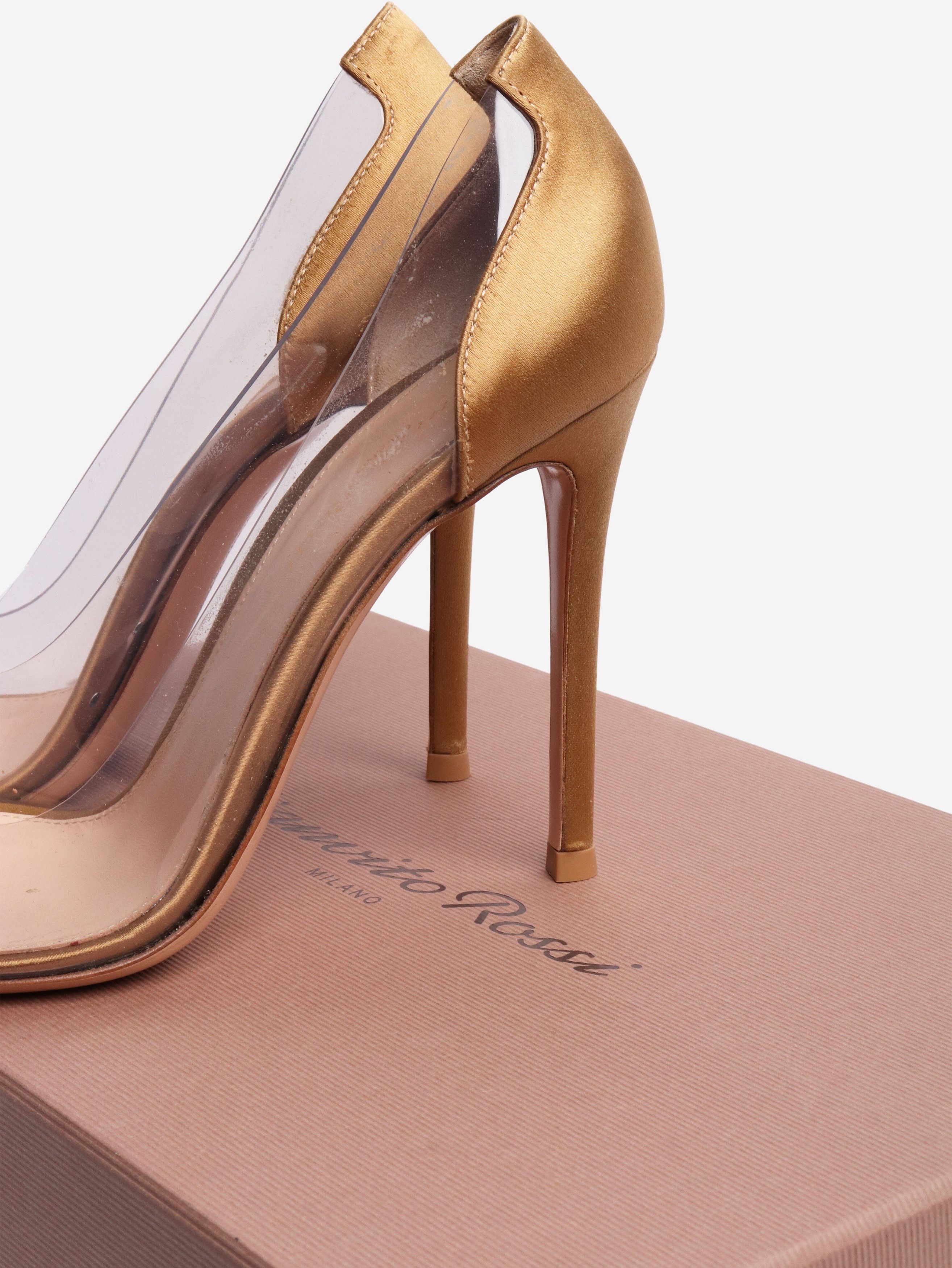 Gianvito Rossi Gold satin pvc heels - EU 37.5 (UK 4.5) Size US 6 / IT 36 - 6 Thumbnail