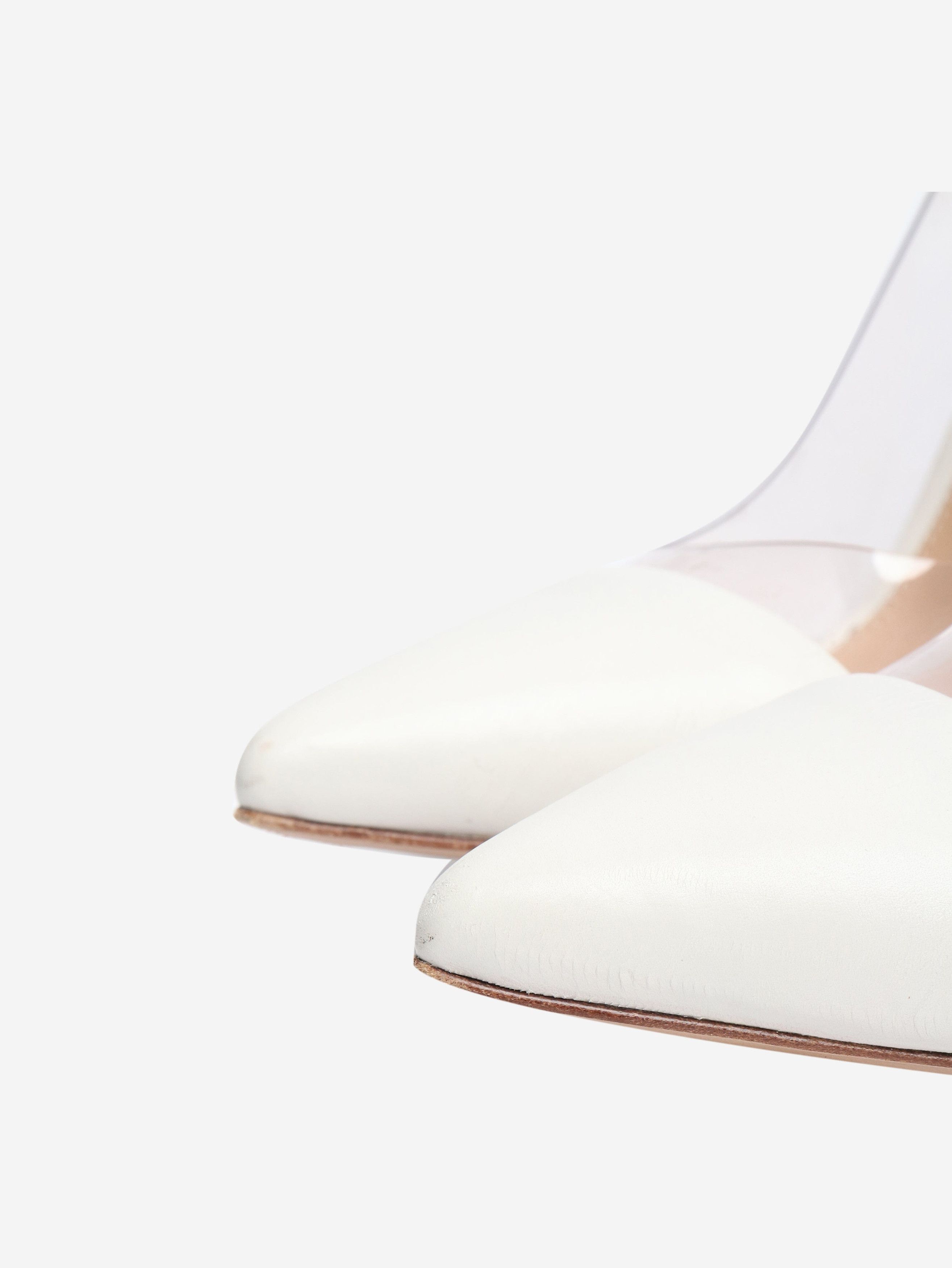 Gianvito Rossi White pvc heels - EU 37.5 (UK 4.5) Size US 6 / IT 36 - 4 Thumbnail