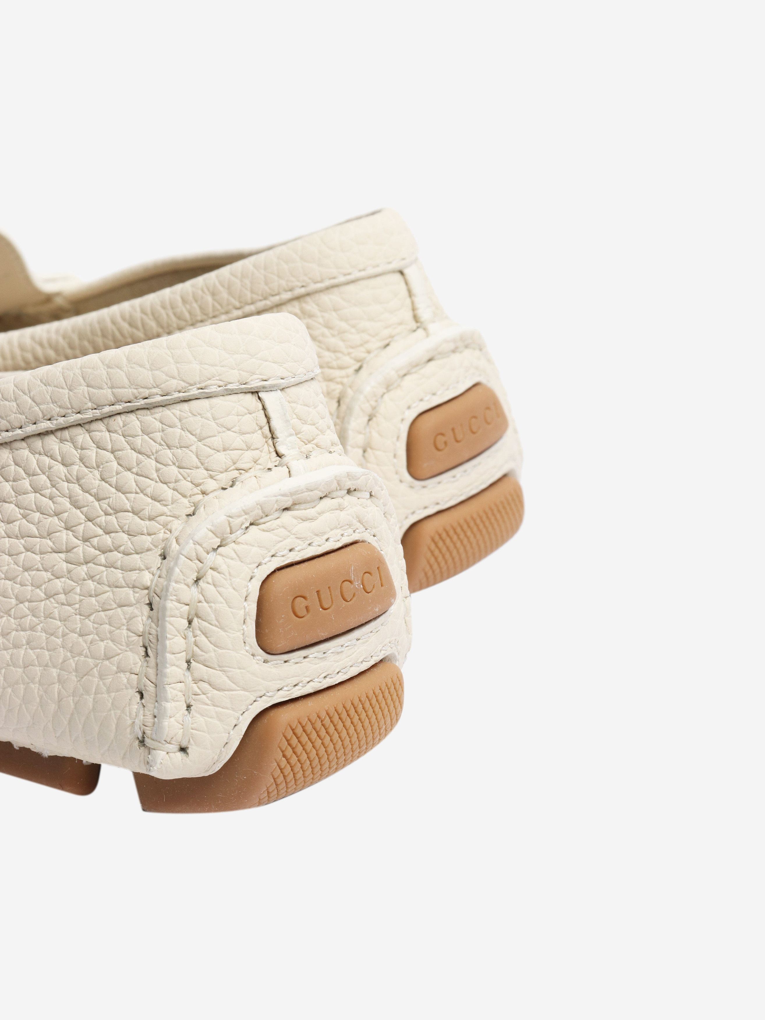 Gucci Cream Horsebit leather loafers - EU 36.5 Size US 5 / IT 35 - 6 Thumbnail