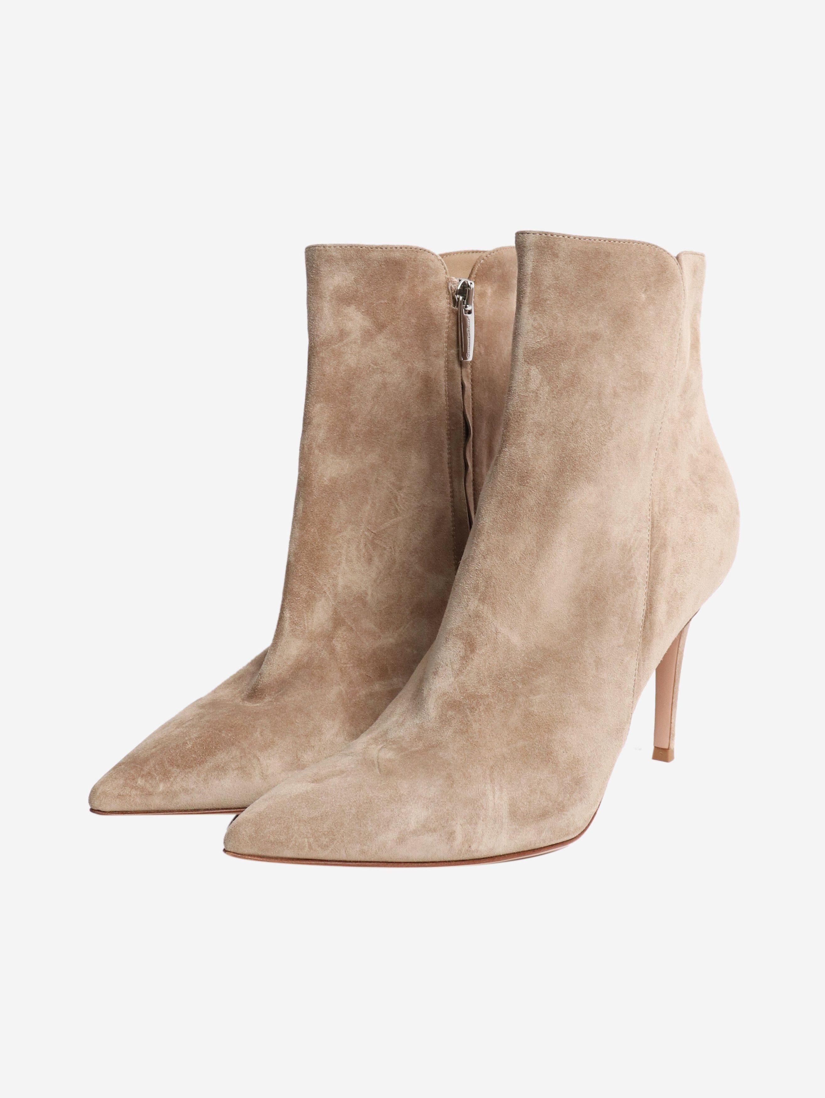 Gianvito Rossi Beige suede ankle boots - EU 39 Size US 8 / IT 38 - 3 Thumbnail