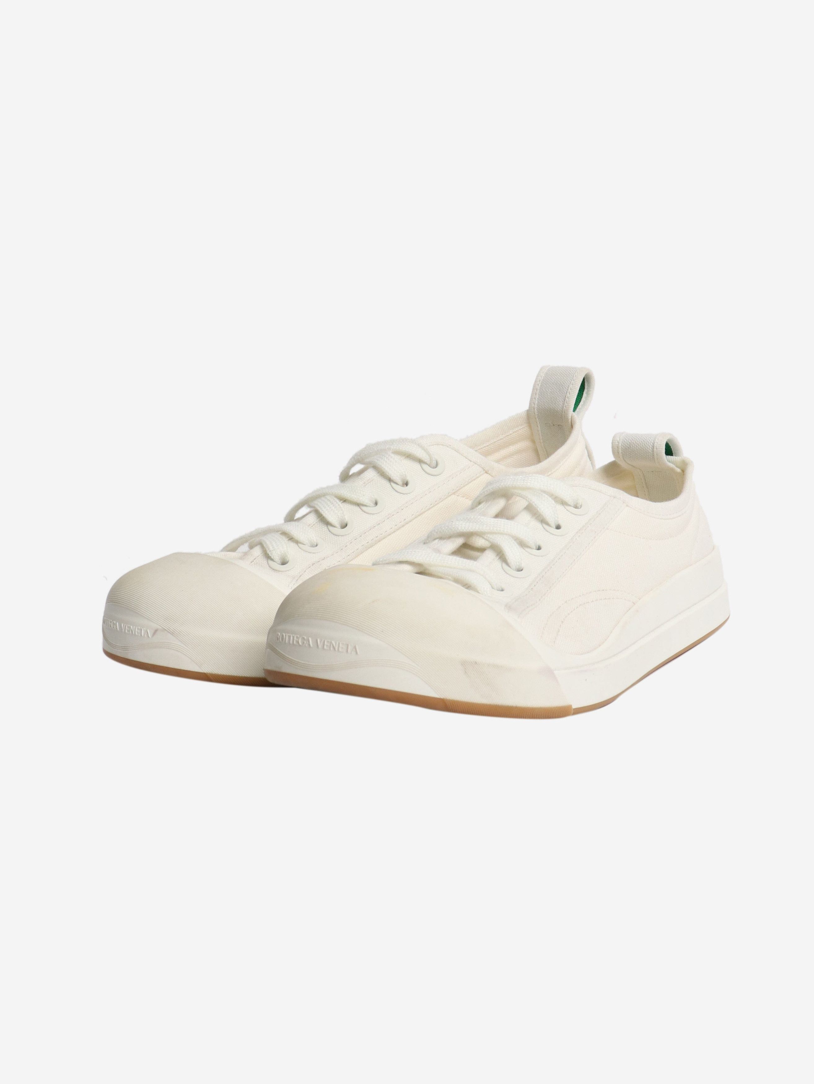 Bottega Veneta White canvas sneakers - EU 39 Size US 8 / IT 38 - 2 Thumbnail