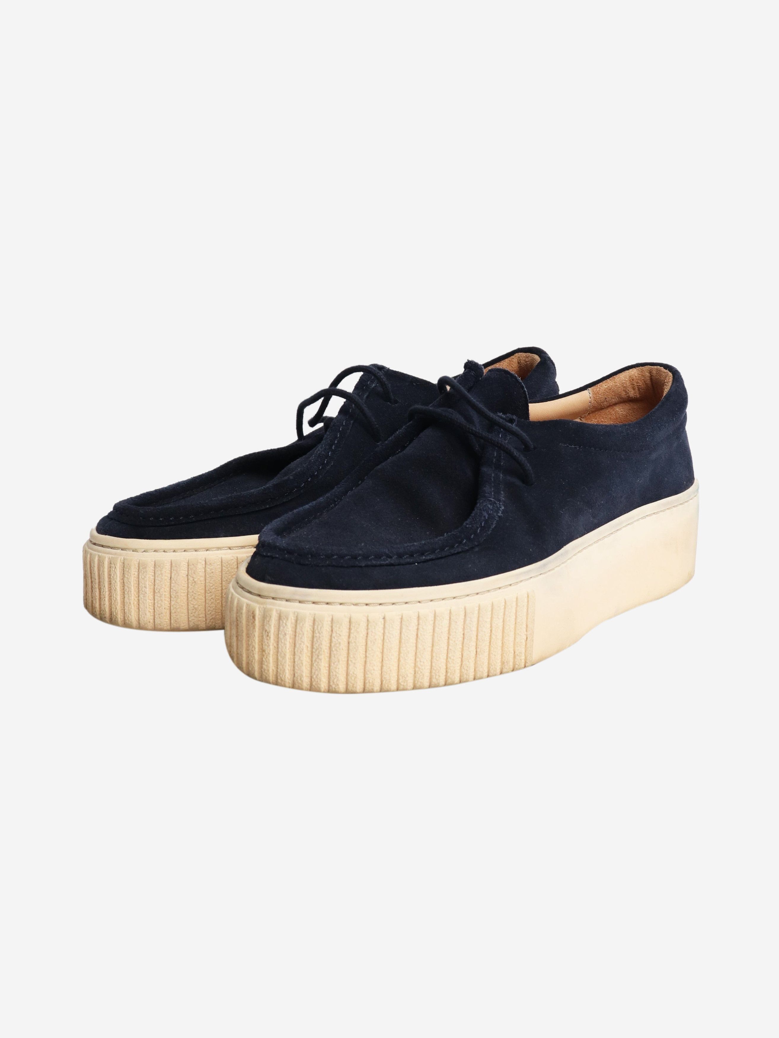 Gabriela Hearst Navy suede platform shoes - EU 38 Size US 7.5 / IT 37.5 - 2 Thumbnail