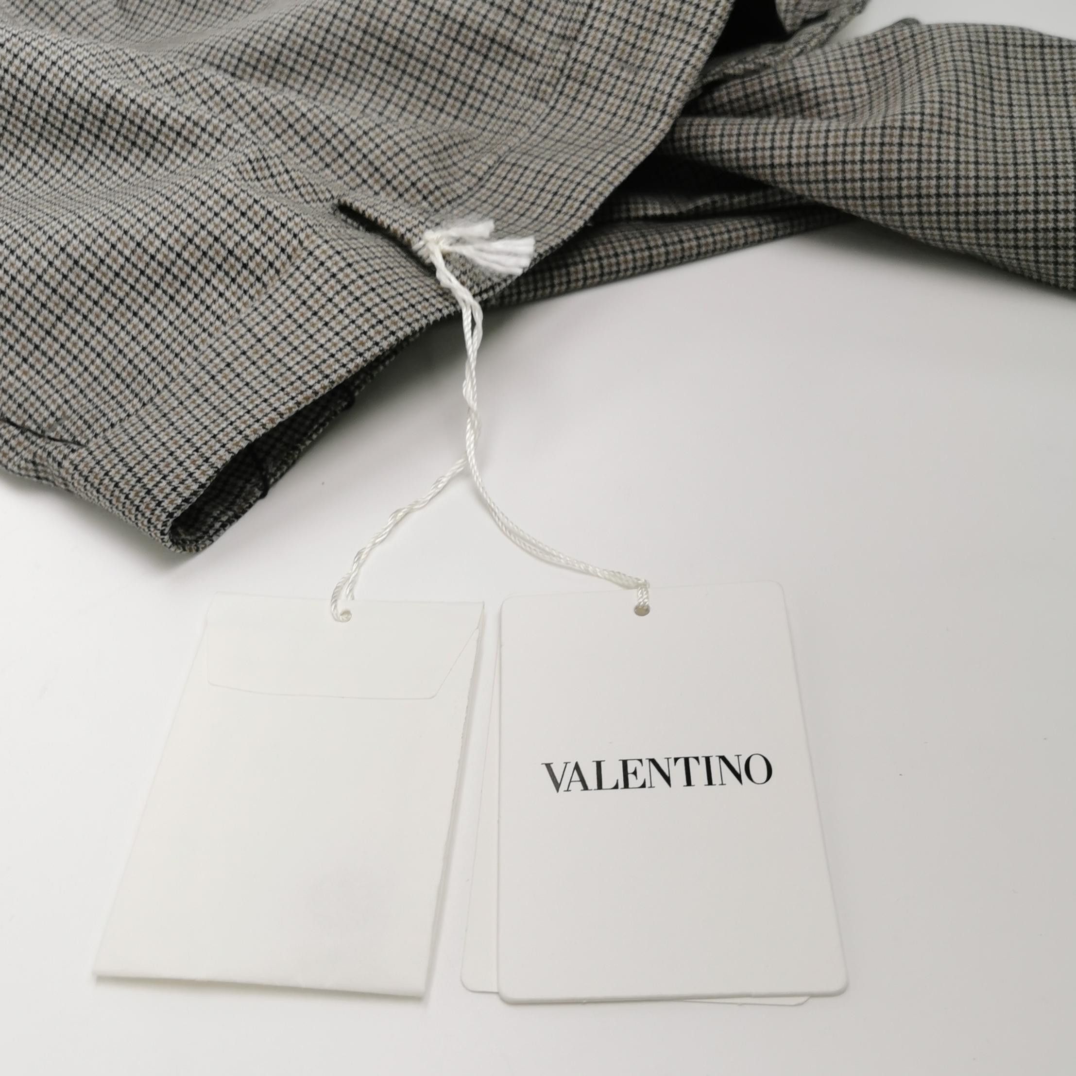 Valentino Valentino Check Wool Straight Leg Trousers Size 52 Size US 36 / EU 52 - 4 Thumbnail
