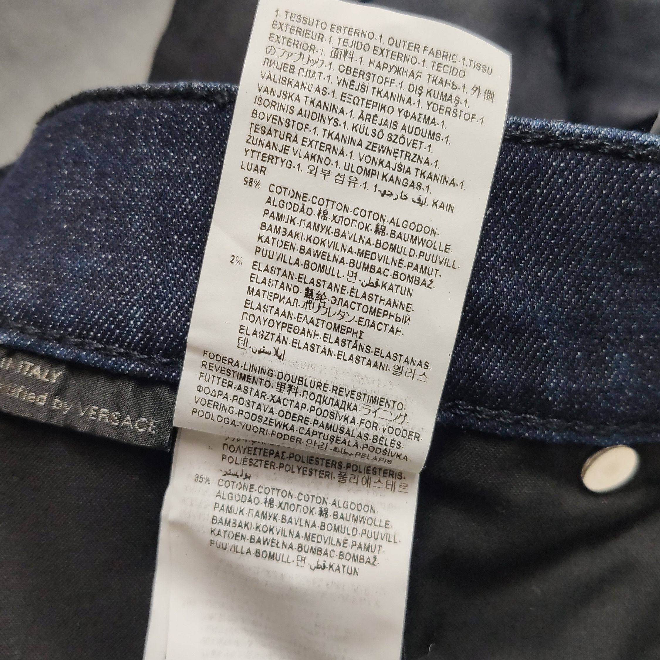 Versace Versace Dark Wash Medusa Patch Denim Jeans US 35 Size US 35 - 10 Thumbnail