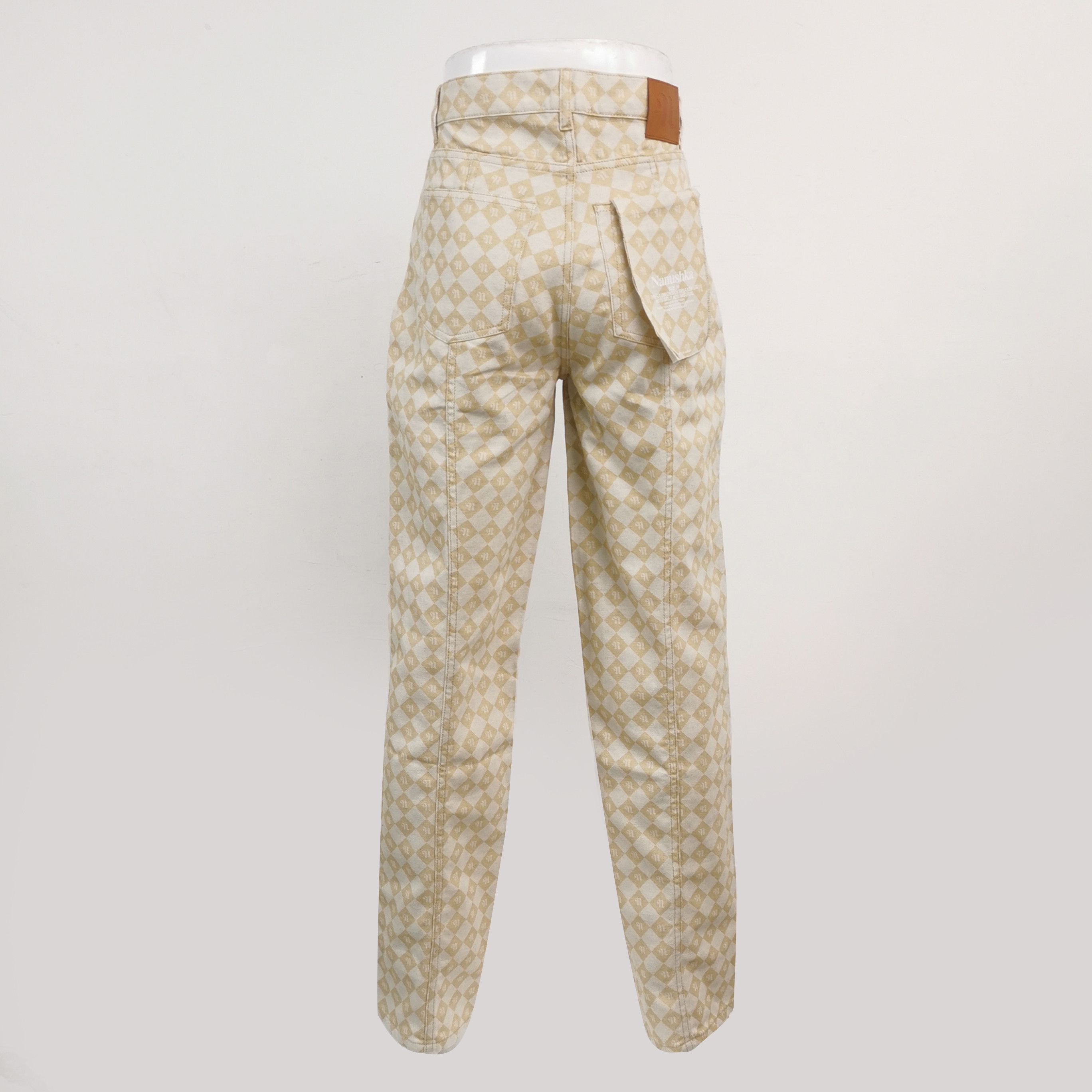 Nanushka Nanushka Checkered Cotton Linen Jeans 29 Size 29" - 3 Thumbnail