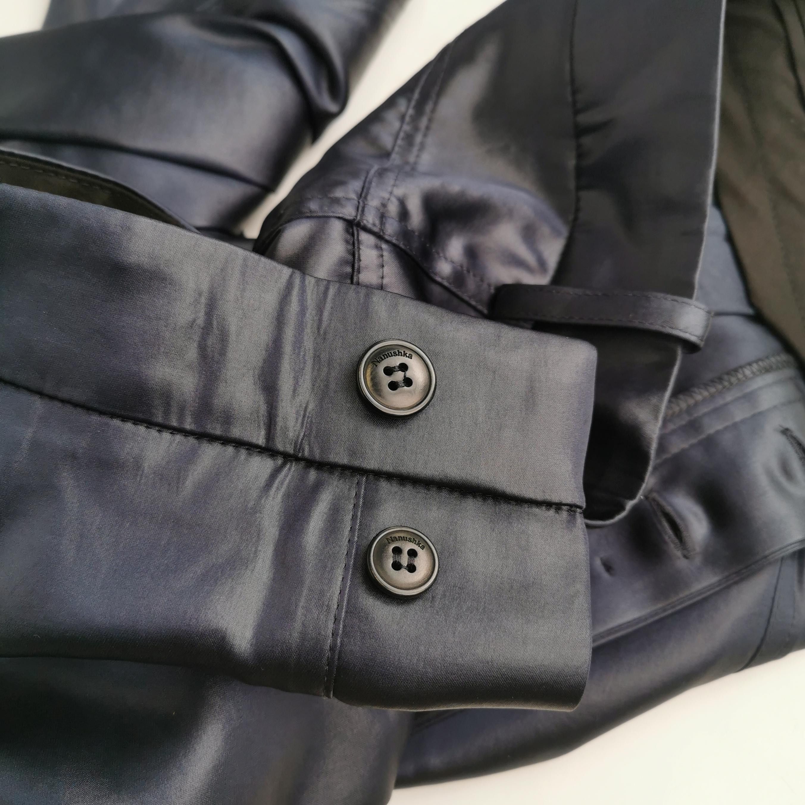 Nanushka Nanushka Dark Blue Sateen Pants Size S Size 30" / US 8 / IT 44 - 4 Thumbnail