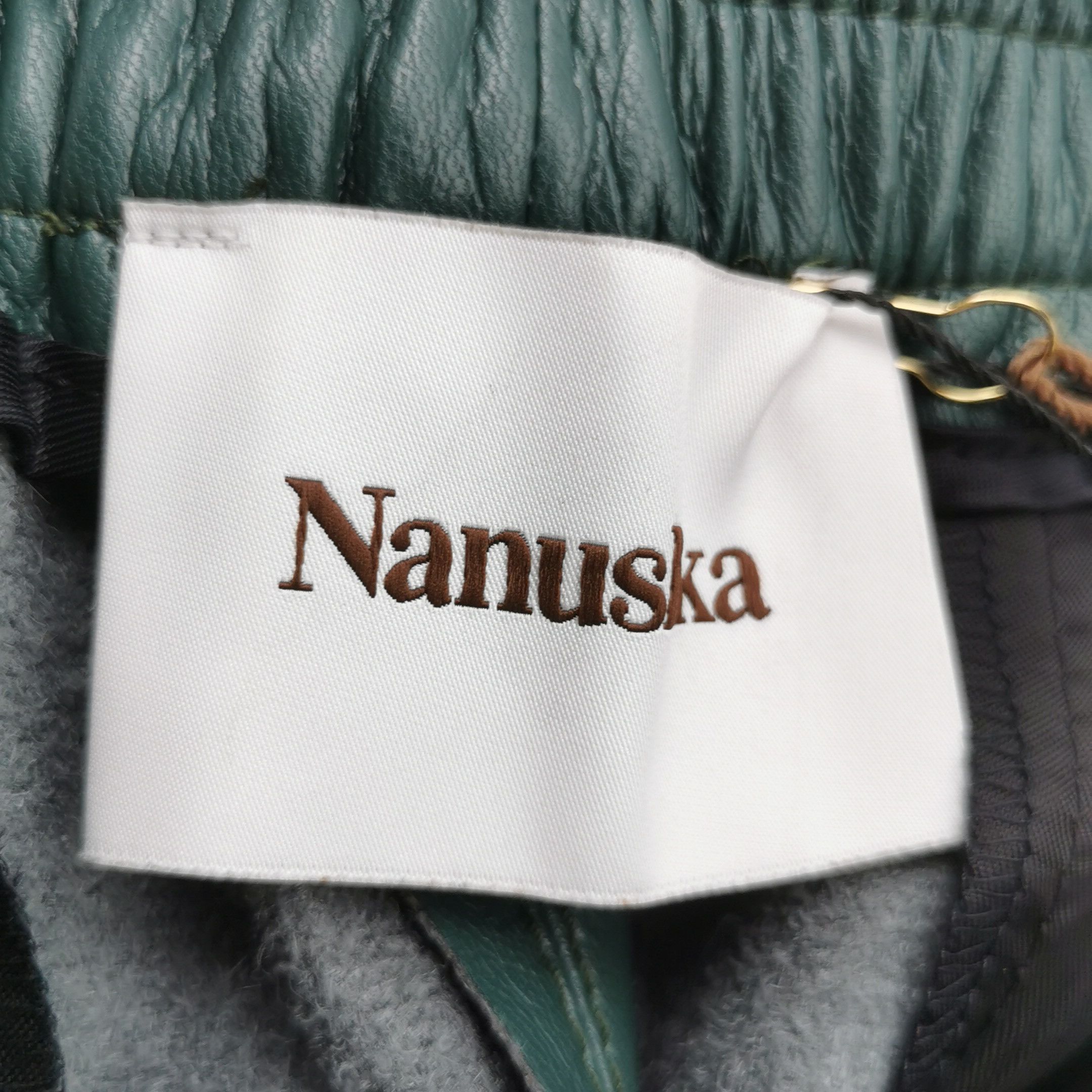Nanushka Nanushka Green Faux Leather Casual Pants XL Size US 36 / EU 52 - 9 Thumbnail