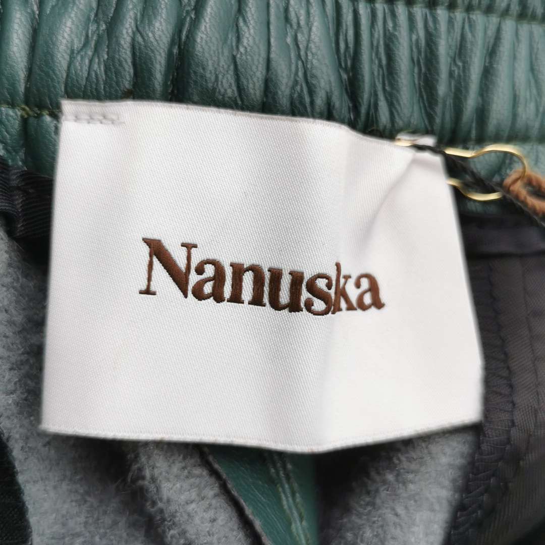 Nanushka Nanushka Green Faux Leather Casual Pants XL Size US 36 / EU 52 - 6 Thumbnail