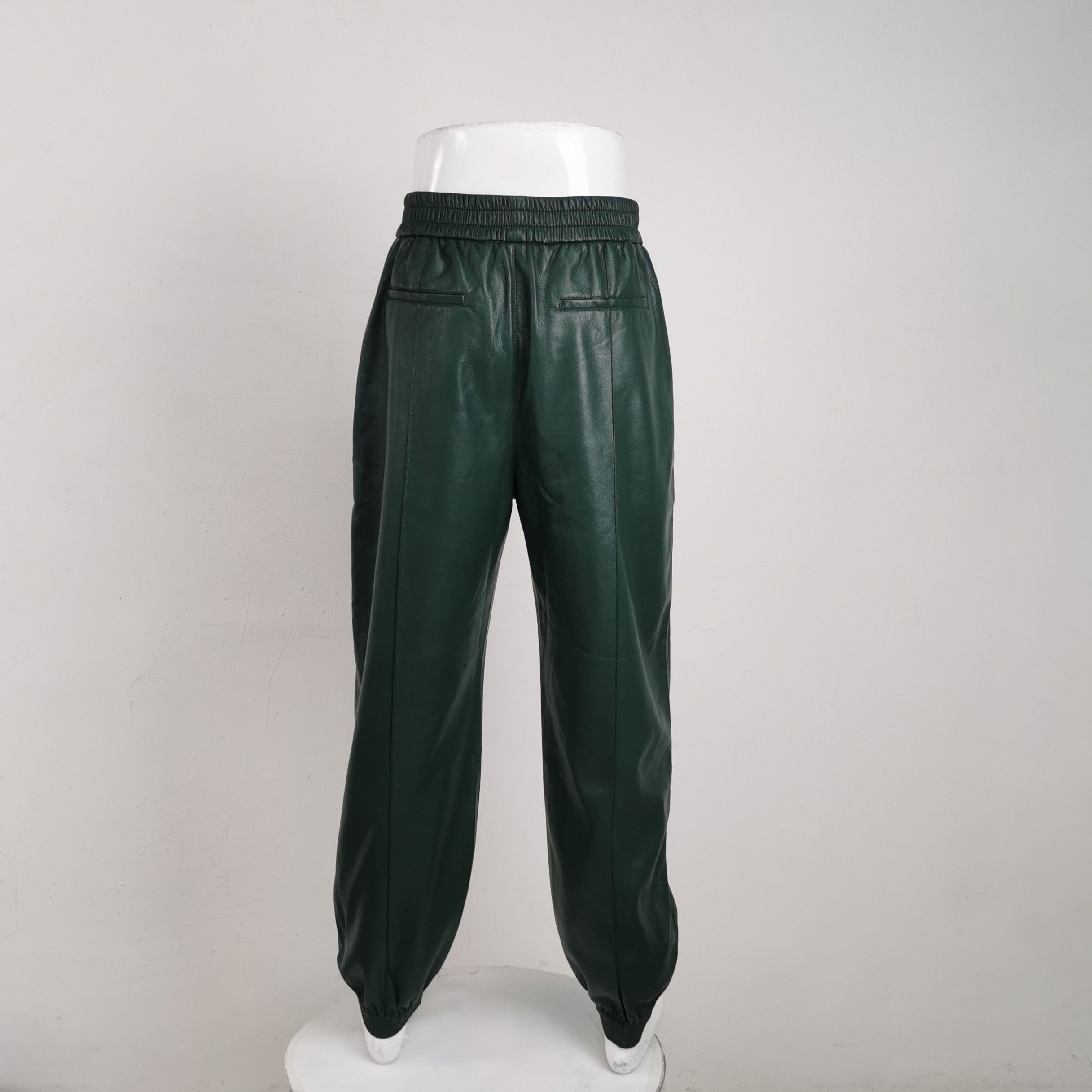 Nanushka Nanushka Green Vegan Leather Joggers US 34 Size US 34 / EU 50 - 3 Thumbnail