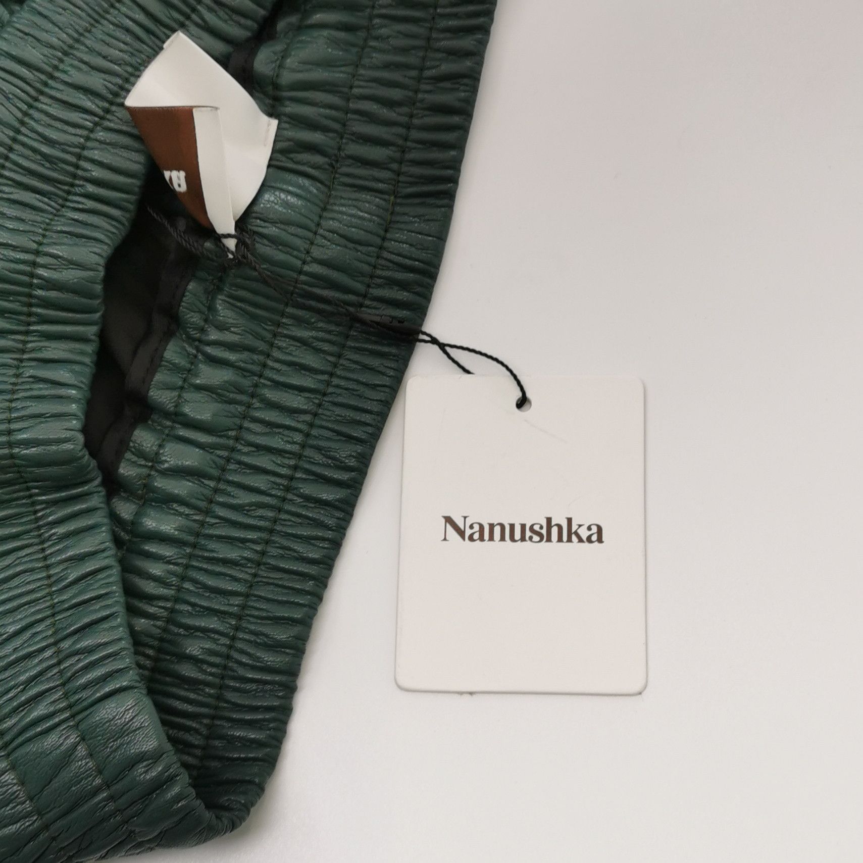 Nanushka Nanushka Green Vegan Leather Joggers US 34 Size US 34 / EU 50 - 4 Thumbnail