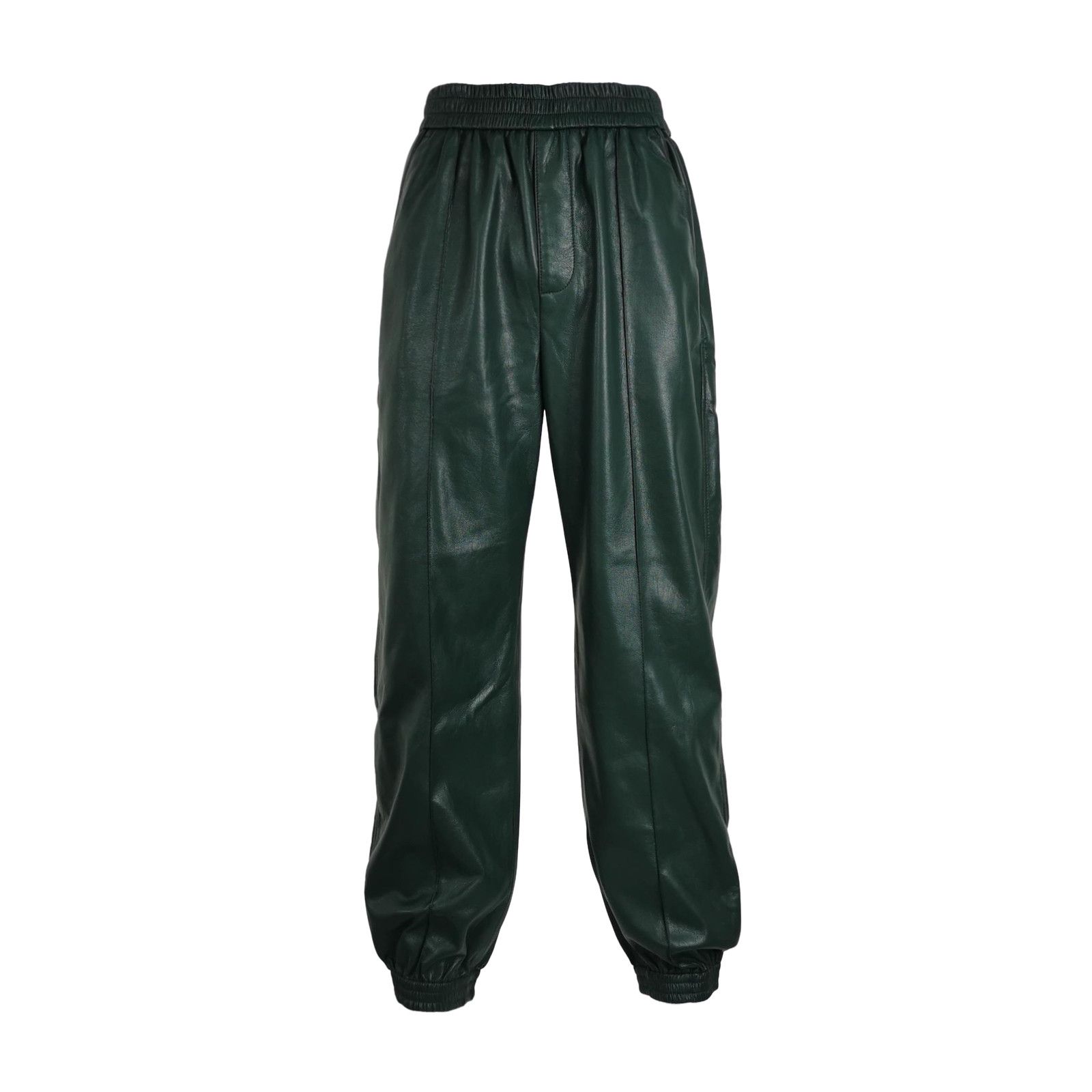 Nanushka Nanushka Green Vegan Leather Joggers US 34 Size US 34 / EU 50 - 2 Thumbnail