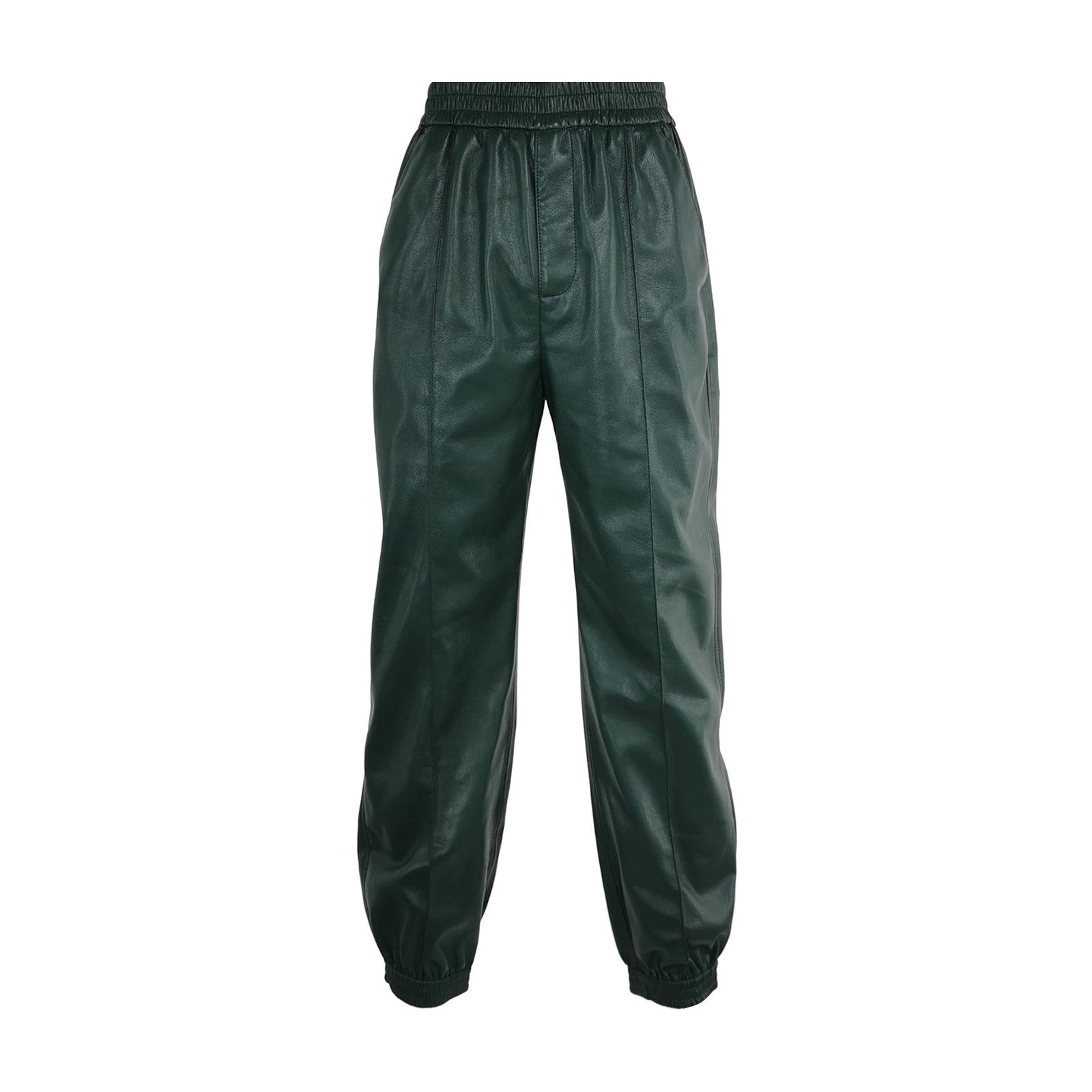 Nanushka Nanushka Green Vegan Leather Joggers Size M Size US 32 / EU 48 - 2 Thumbnail
