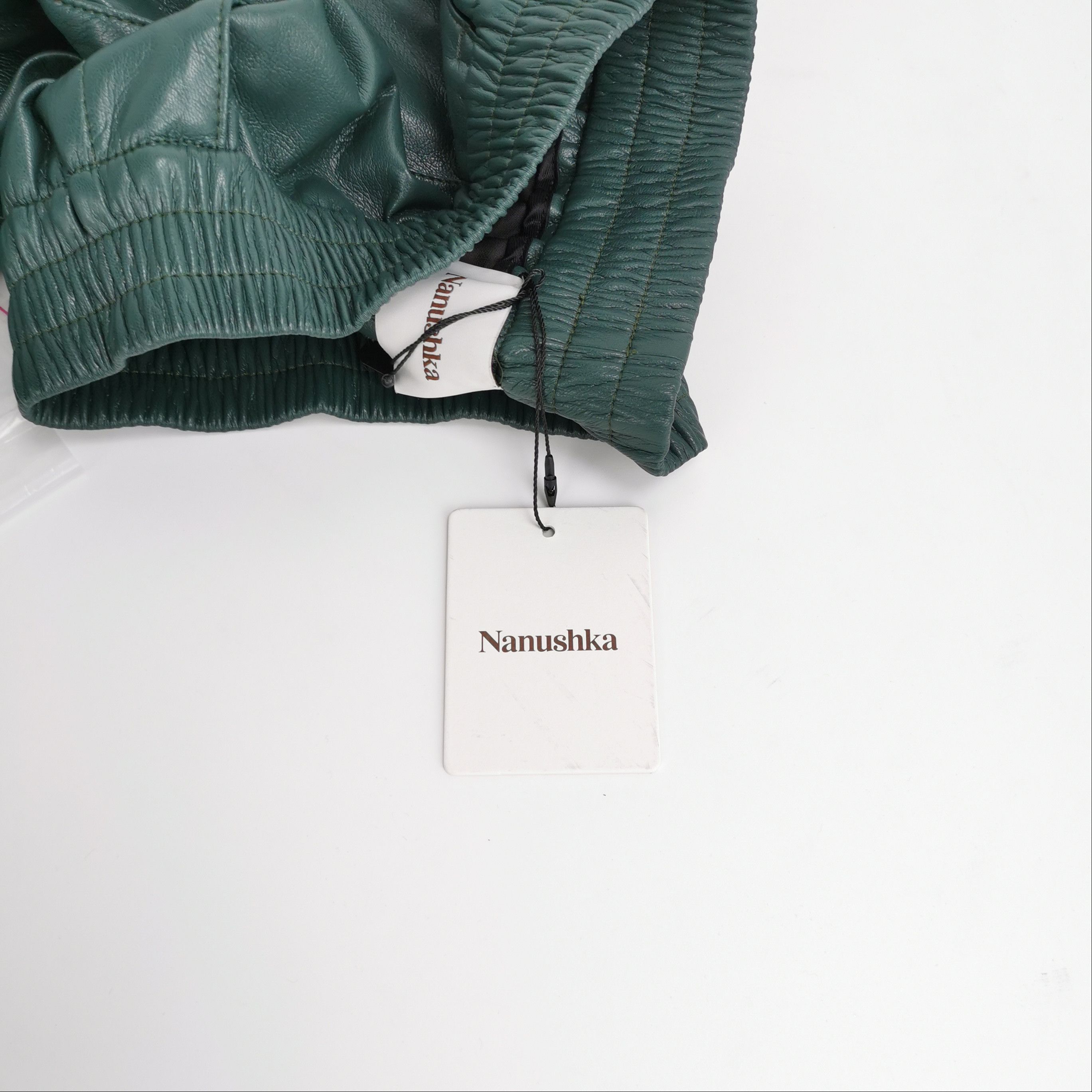 Nanushka Nanushka Green Vegan Leather Joggers Size M Size US 32 / EU 48 - 4 Thumbnail
