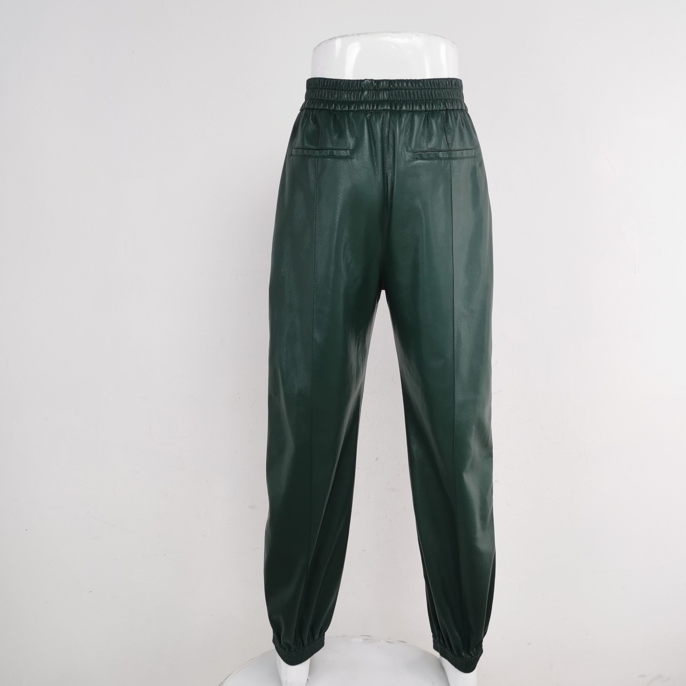 Nanushka Nanushka Green Vegan Leather Joggers Size M Size US 32 / EU 48 - 3 Thumbnail