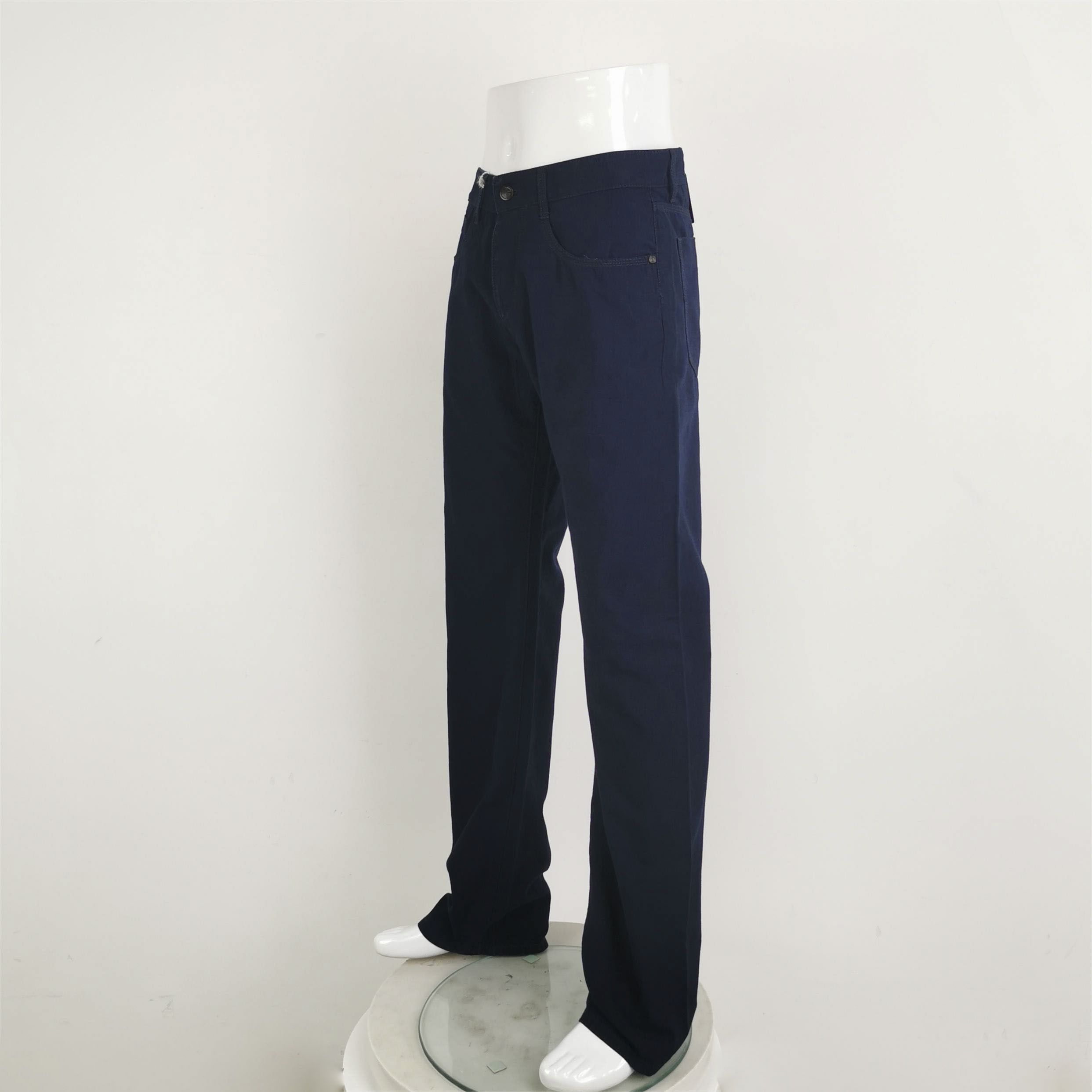 Giorgio Armani Giorgio Armani Solid Cotton Casual Pants Size 30 Size US 30 / EU 46 - 3 Thumbnail