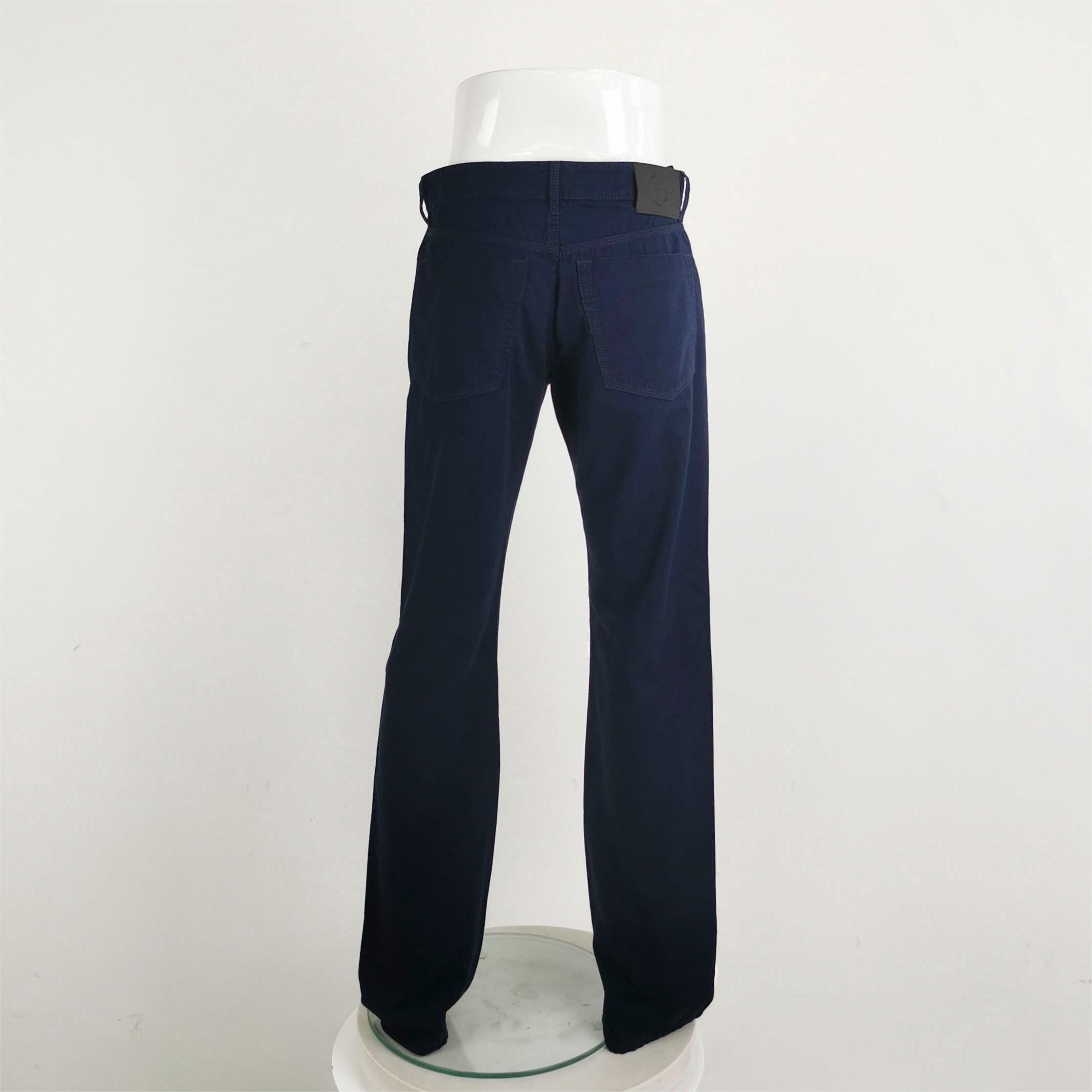 Giorgio Armani Giorgio Armani Solid Cotton Casual Pants Size 30 Size US 30 / EU 46 - 4 Thumbnail