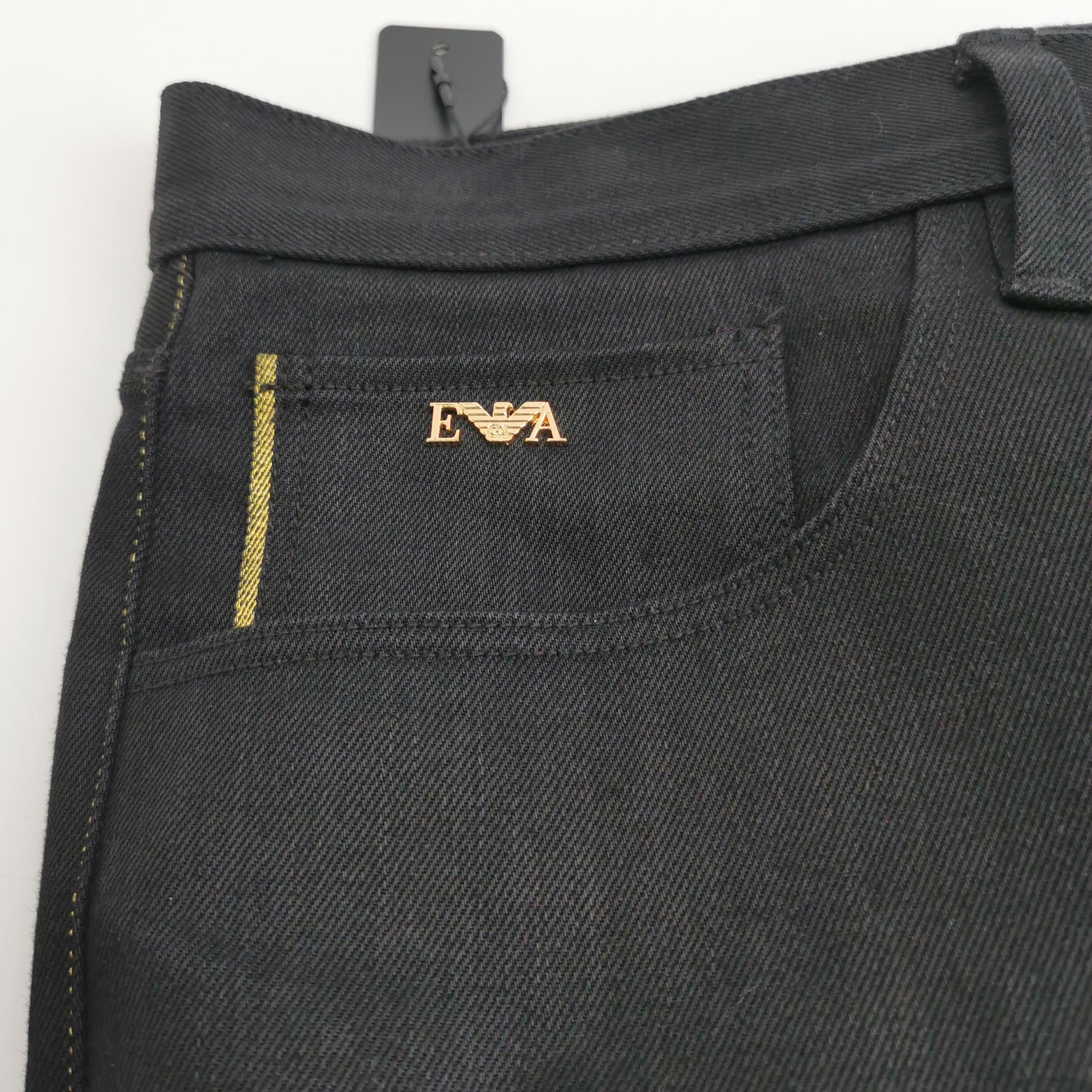 Emporio Armani Emporio Armani Black Cotton Casual Pants Size 38 Size US 38 / EU 54 - 5 Thumbnail