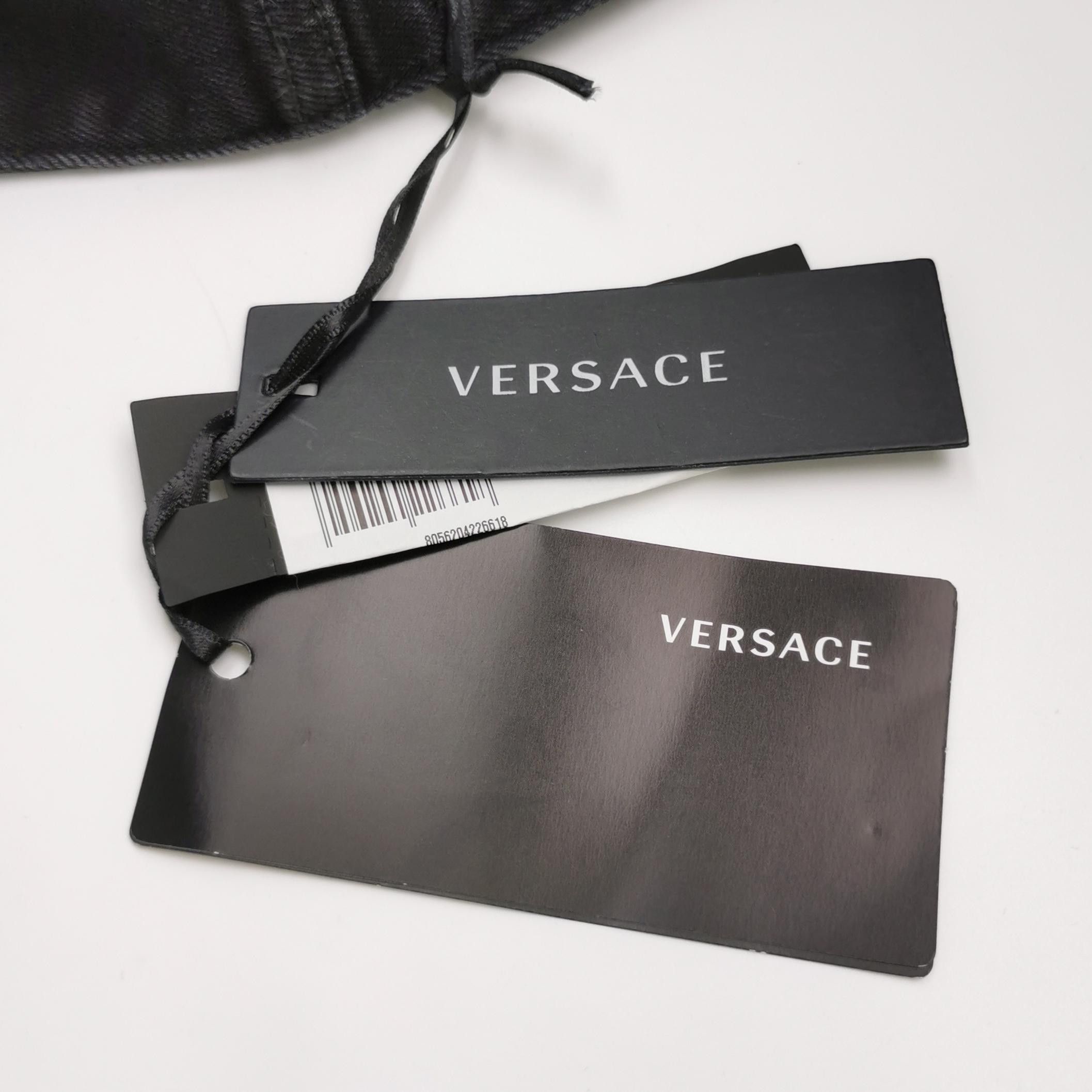 Versace Versace Black Cotton Trucker Jacket Size 46 Size US S / EU 44-46 / 1 - 5 Thumbnail