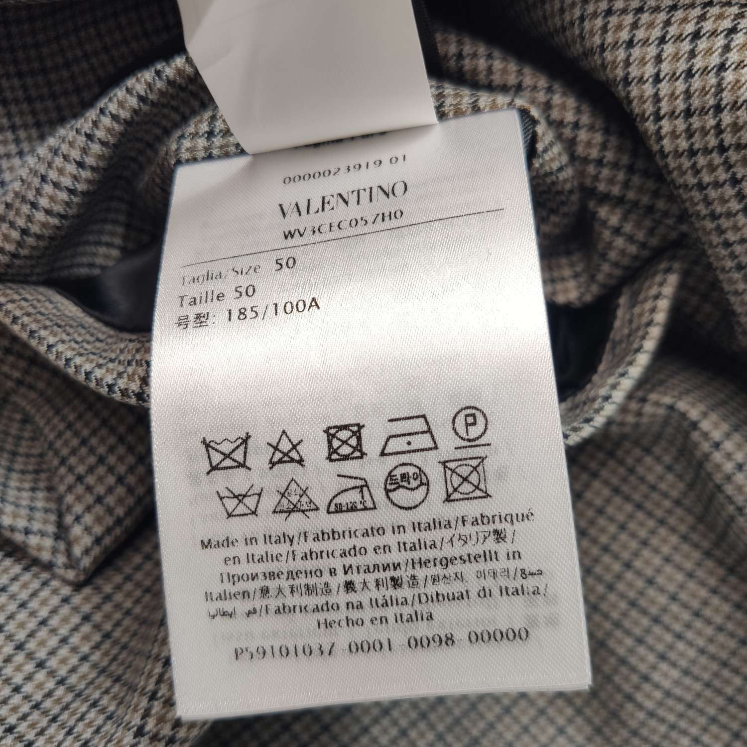 Valentino Valentino Multi-Color Check Wool Blazer 40R Size 40R - 8 Thumbnail