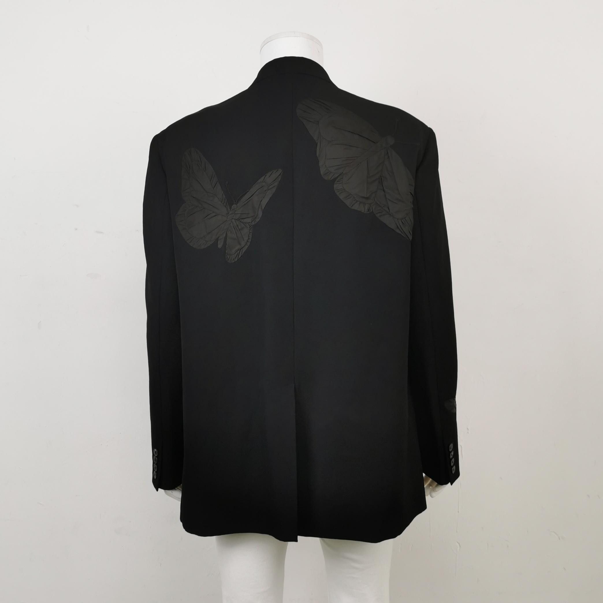 Valentino Valentino Butterfly Embroidered Wool Blazer 44L Size 44L - 3 Thumbnail