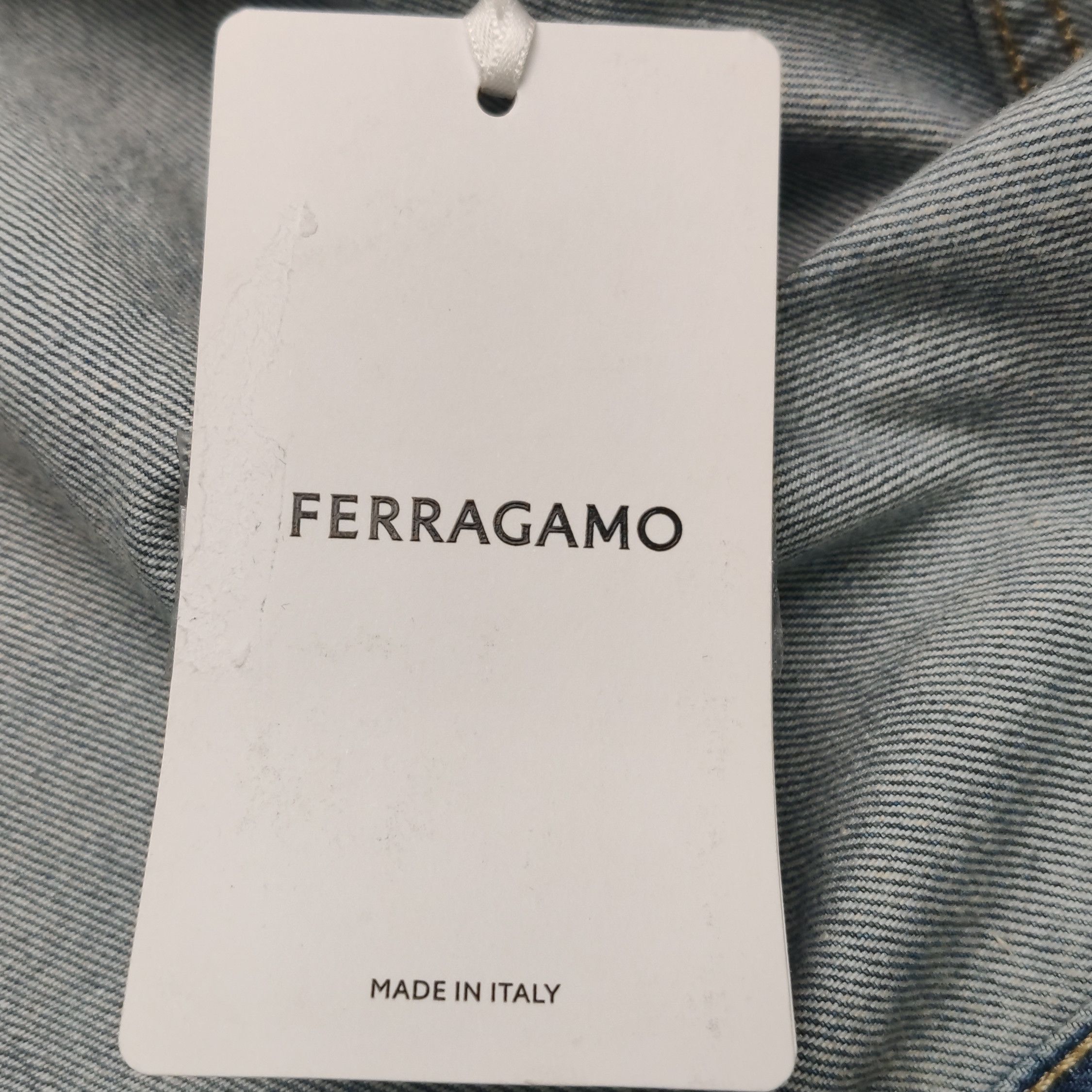 Salvatore Ferragamo Ferragamo Paneled Leather Denim Jacket 52 Size US L / EU 52-54 / 3 - 10 Thumbnail