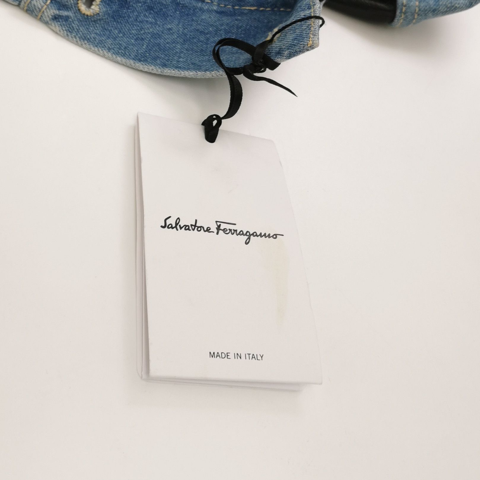 Salvatore Ferragamo Salvatore Ferragamo Leather Sleeve Denim Jacket 50 Size US M / EU 48-50 / 2 - 5 Thumbnail