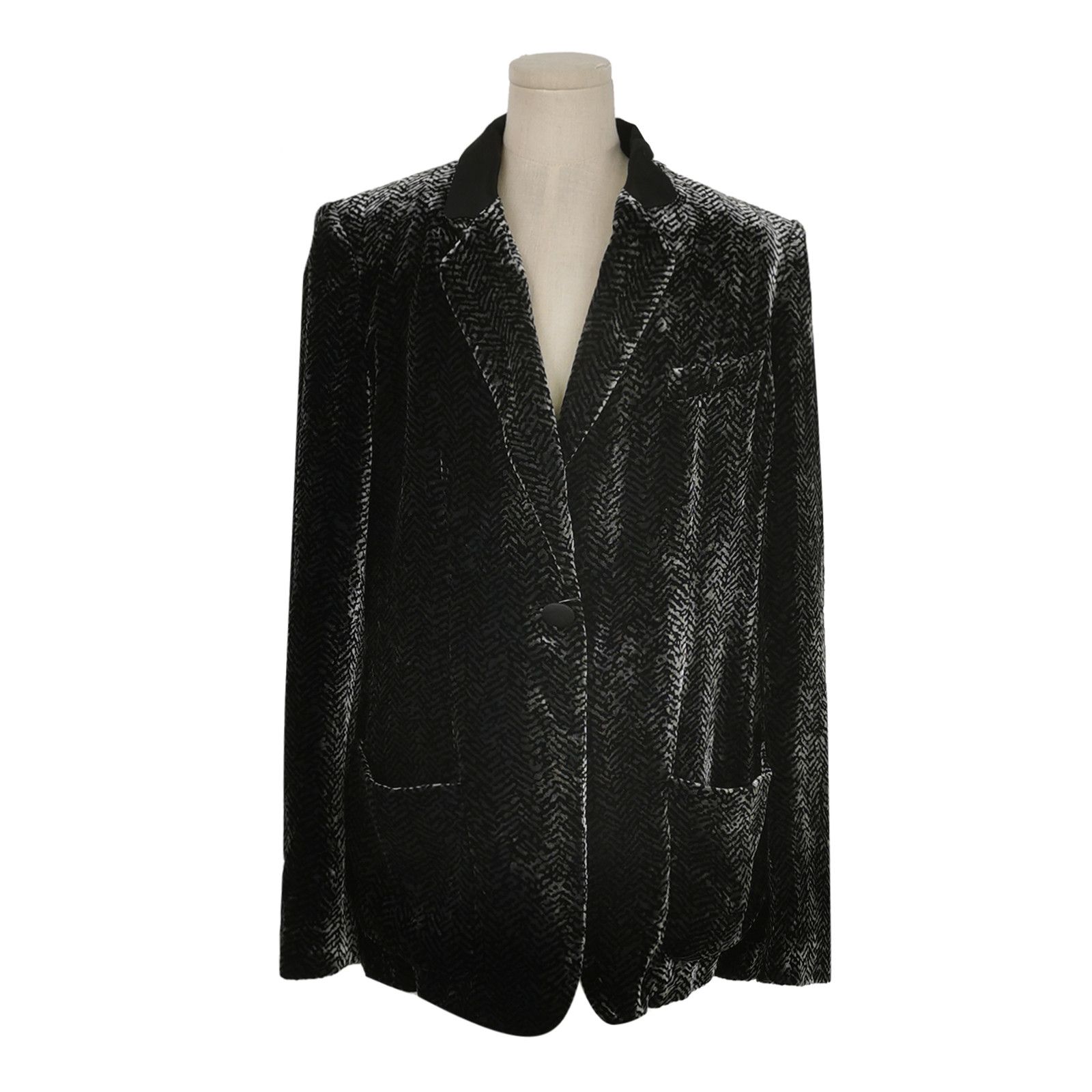 Emporio Armani Emporio Armani Silk Blend Chevron Blazer EU 44 Size US S / EU 44-46 / 1 - 2 Thumbnail