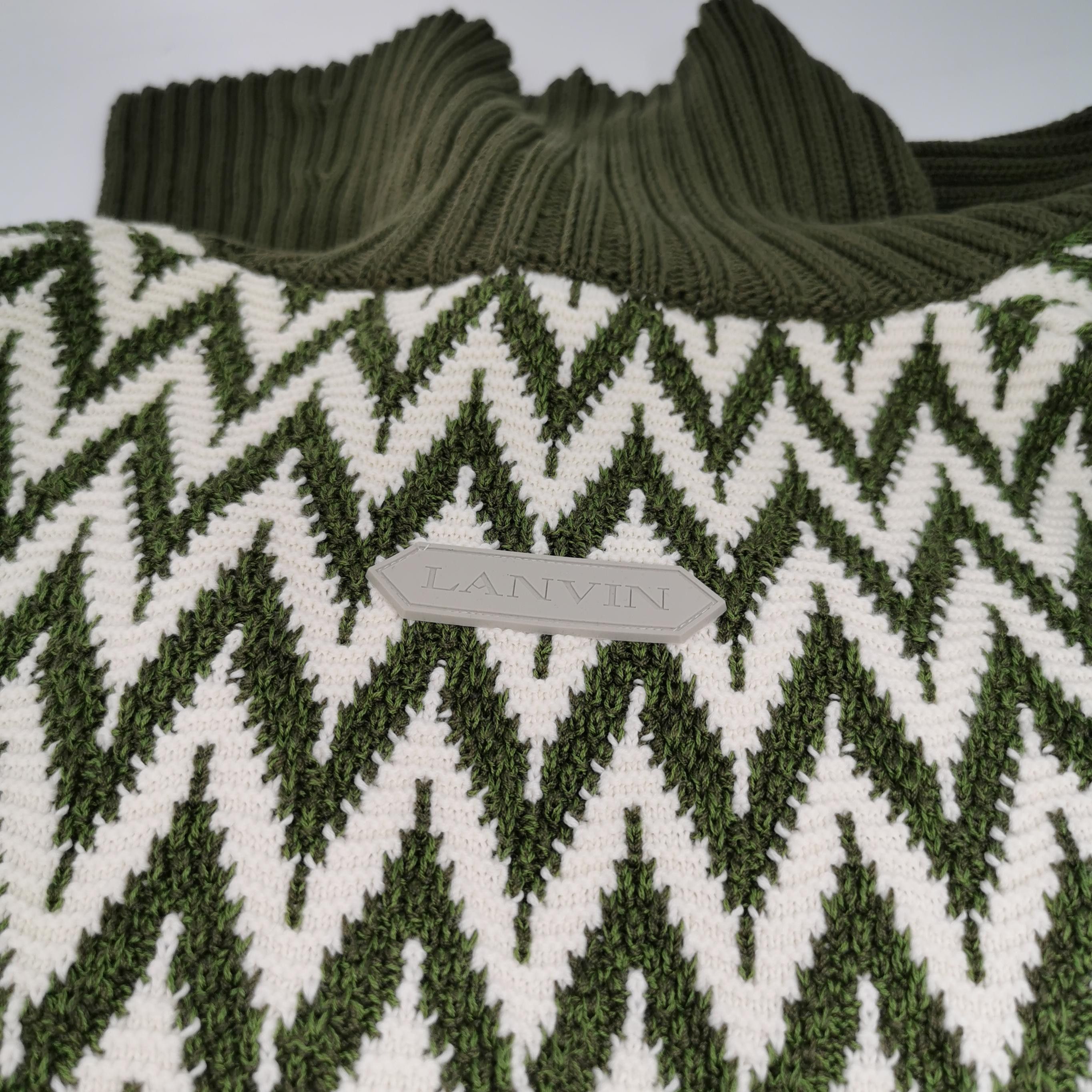 Lanvin Lanvin Chevron Zigzag Zip Up Knit Jacket XS Size US XS / EU 42 / 0 - 4 Thumbnail