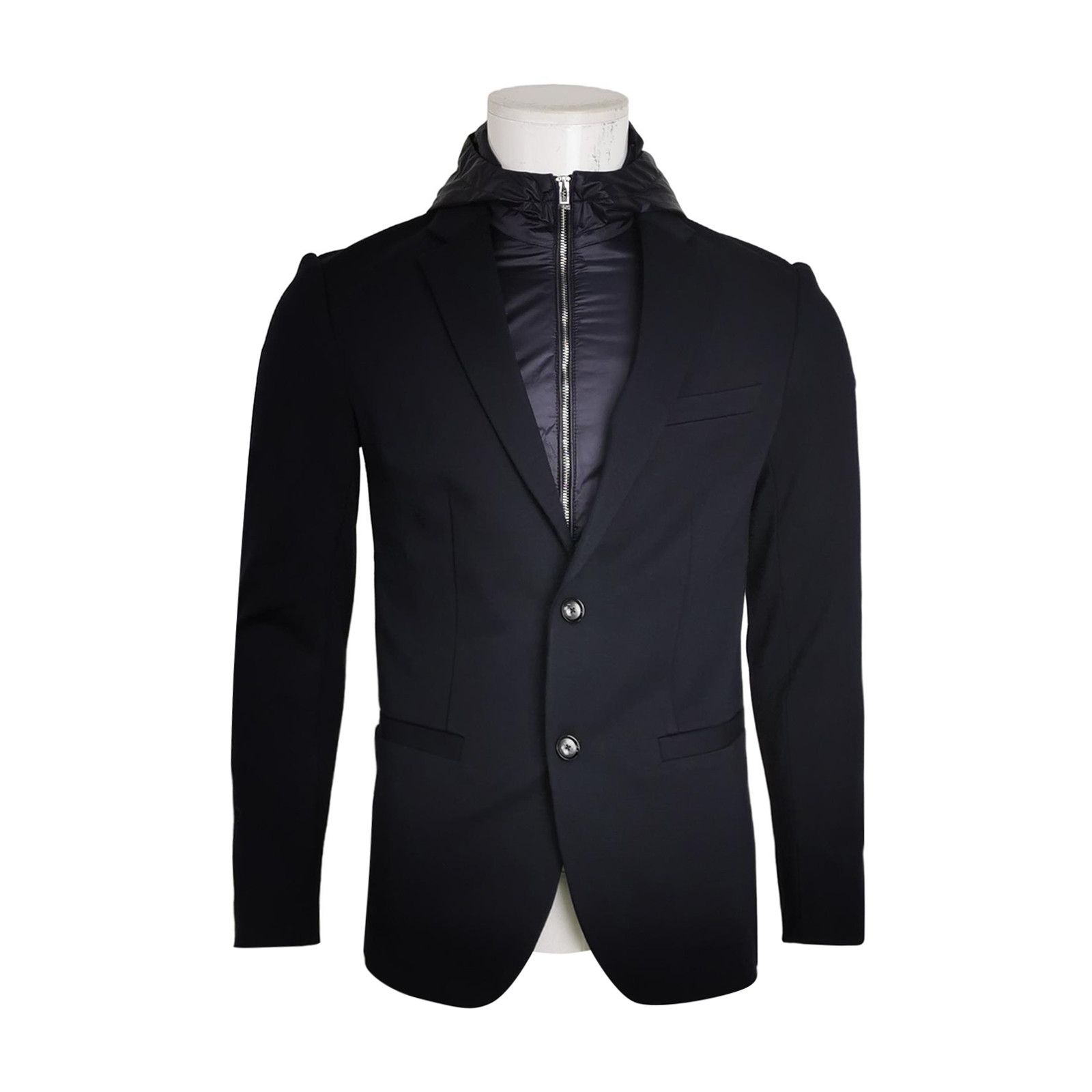 Emporio Armani Emporio Armani Layered Hooded Wool Blend Jacket 44 Size US S / EU 44-46 / 1 - 2 Thumbnail