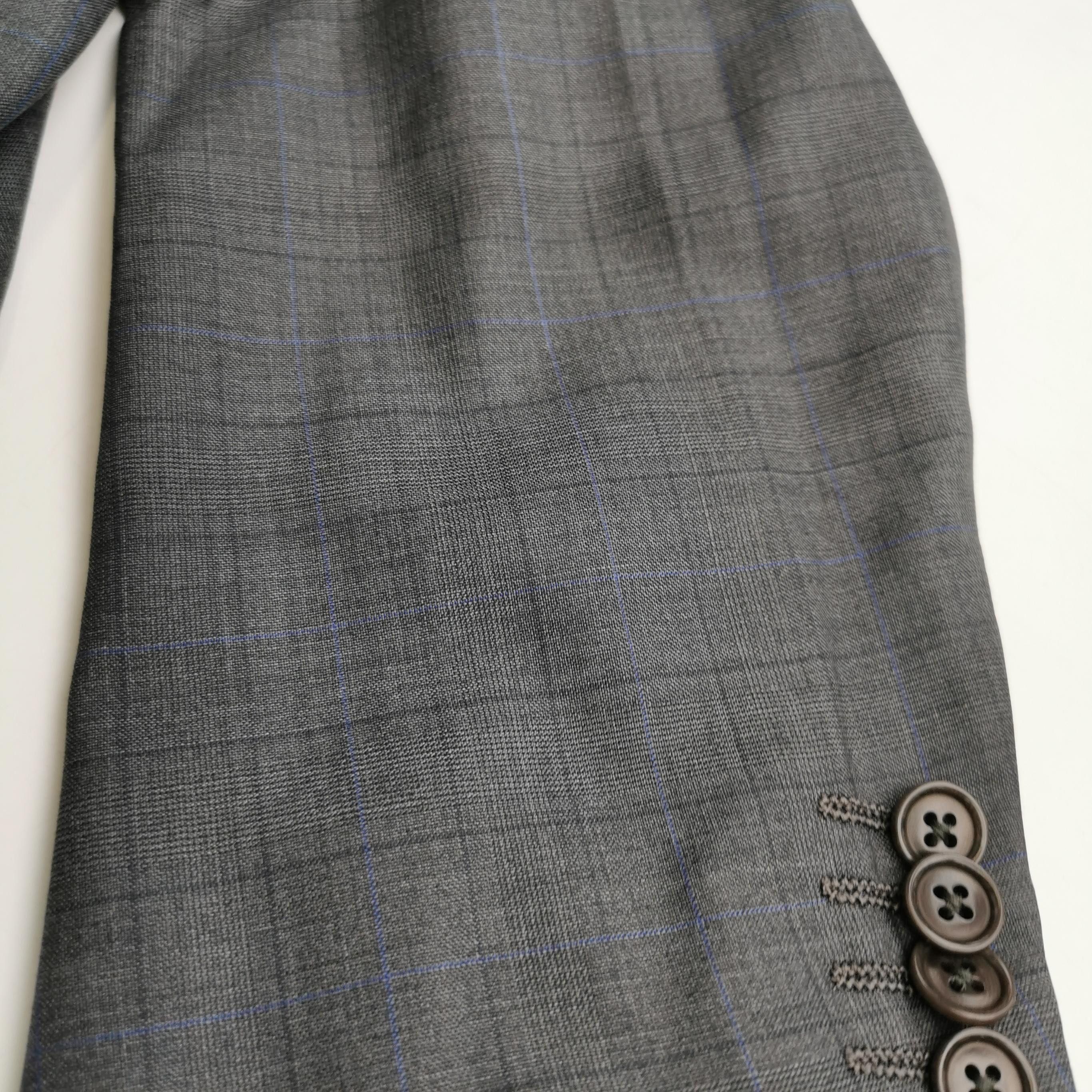 Ermenegildo Zegna Ermenegildo Zegna Wool Silk Windowpane Blazer 40S Size 40S - 4 Thumbnail