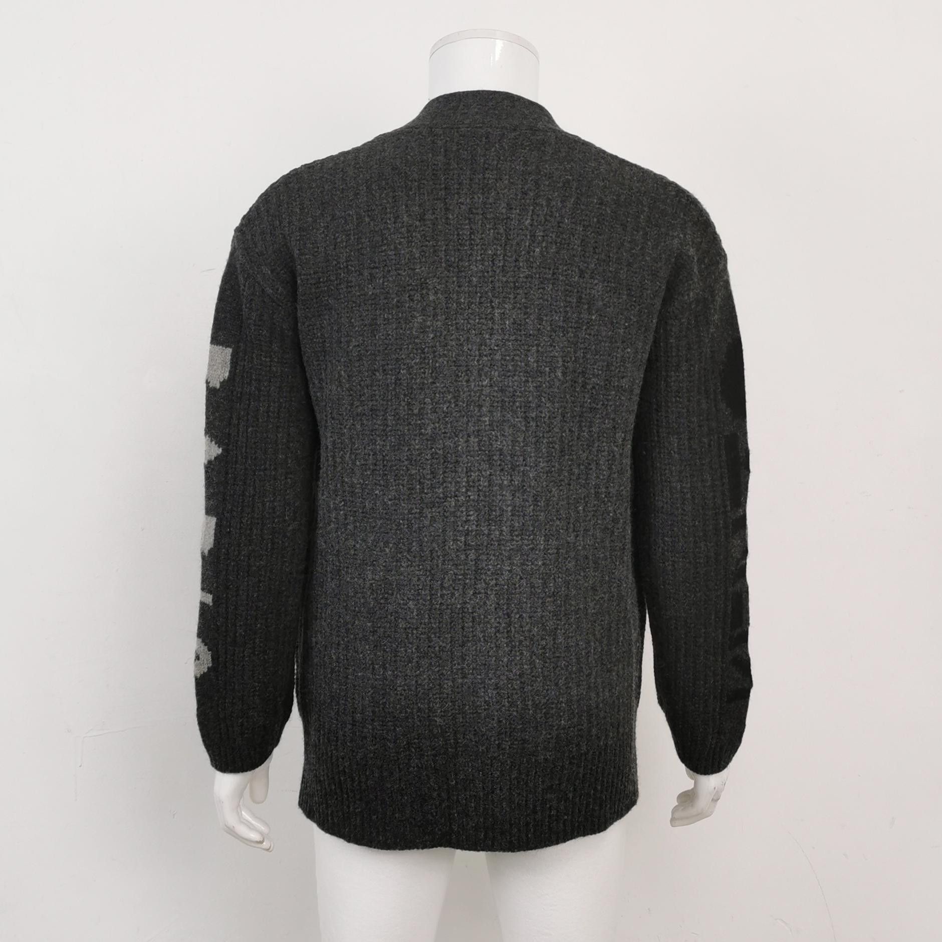 Kenzo Kenzo Ribbed Wool Blend Graphic Sleeve Cardigan S Size US S / EU 44-46 / 1 - 3 Thumbnail