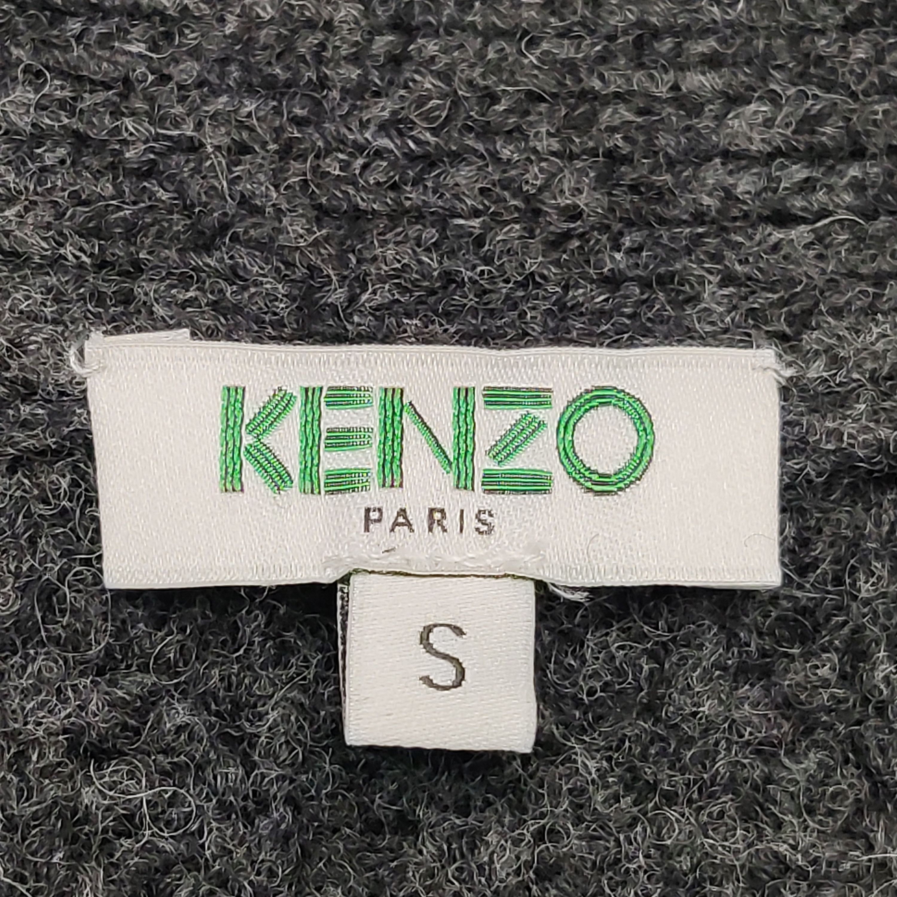 Kenzo Kenzo Ribbed Wool Blend Graphic Sleeve Cardigan S Size US S / EU 44-46 / 1 - 6 Thumbnail