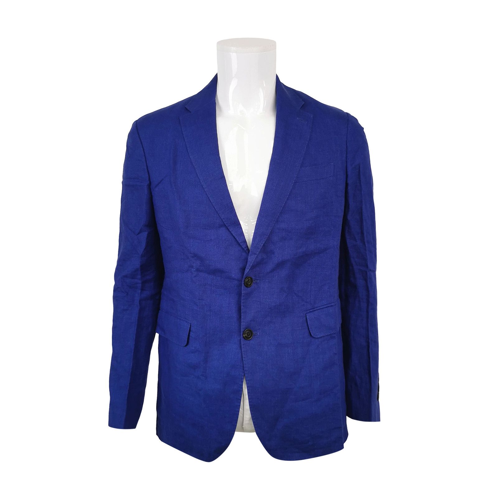 Burberry Burberry Blue Linen Blazer 42R Size 42R - 2 Thumbnail